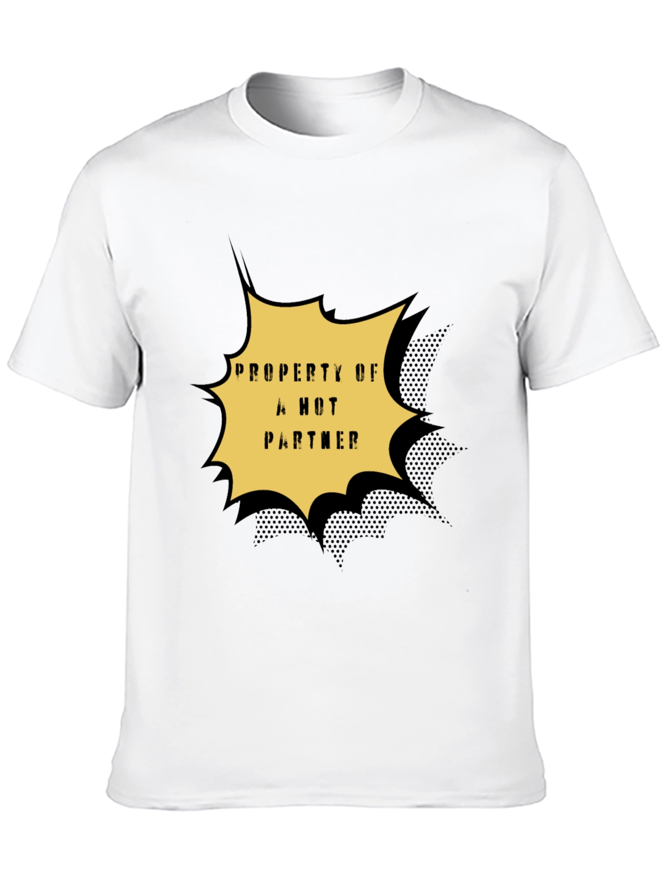 Black Property of a Hot Partner Graphic Tee - Black view 10