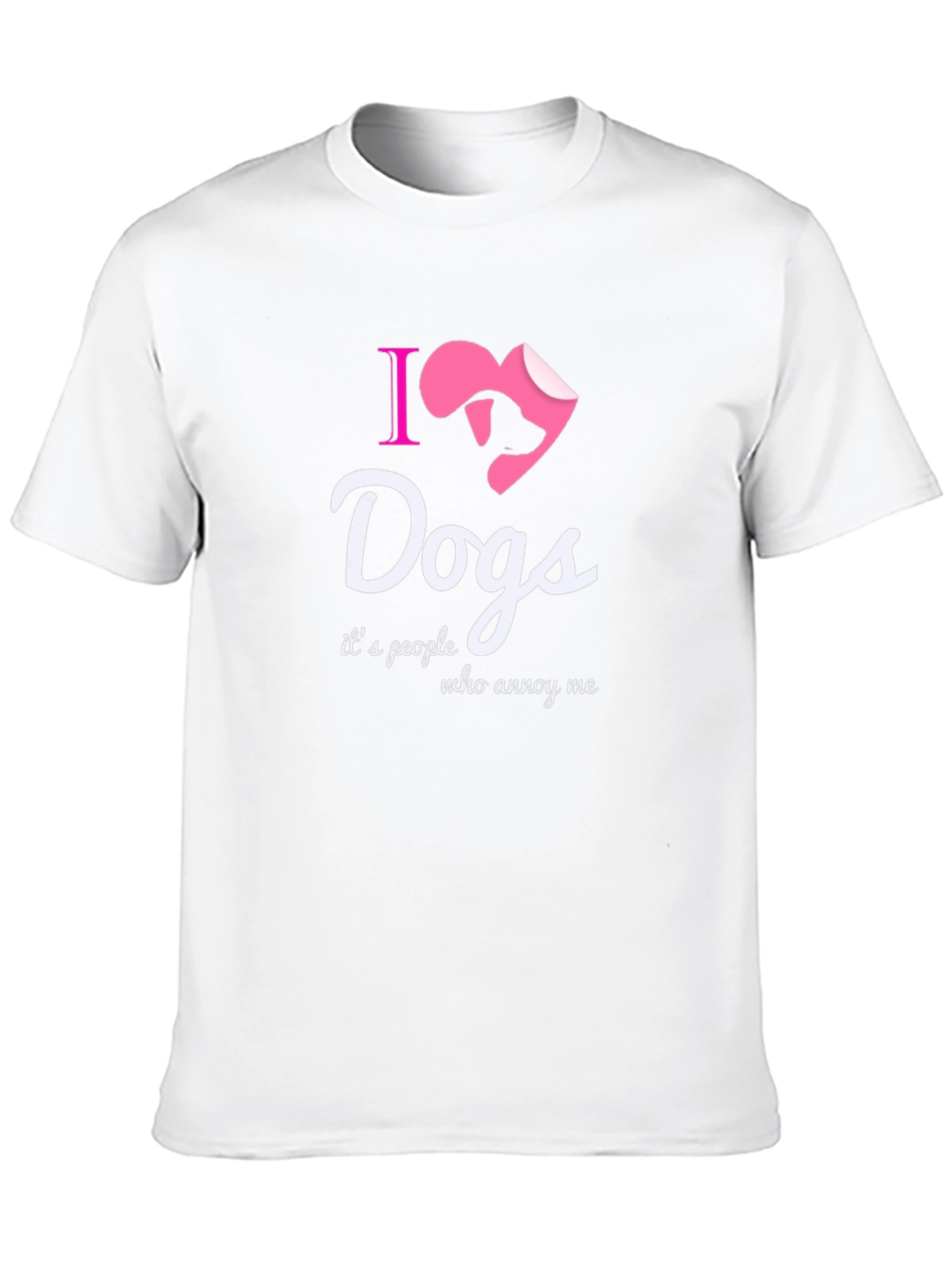 Black I Love Dogs T-Shirt - Novelty Graphic Tee view 10