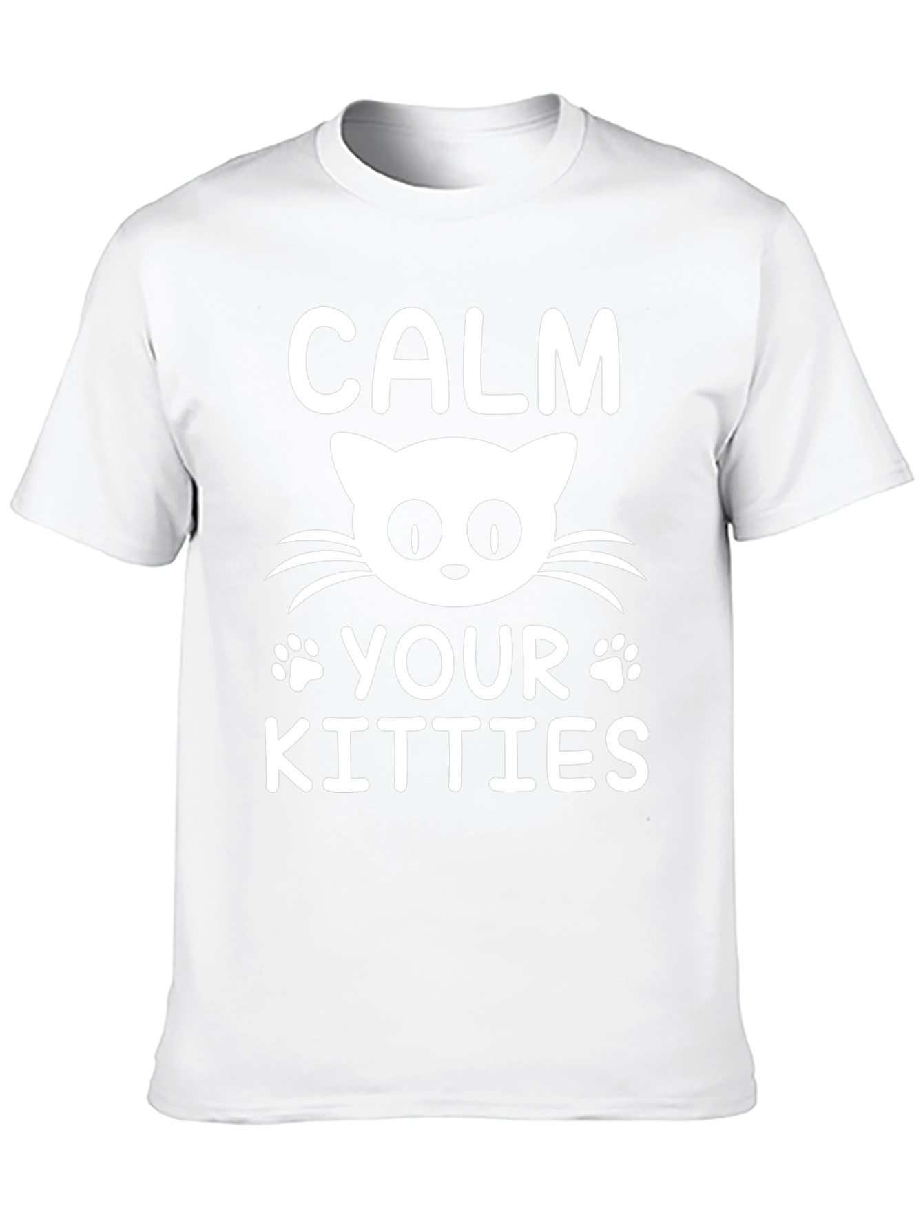 Black Calm Your Kitties Cat T-Shirt Funny Novelty Tee view 10