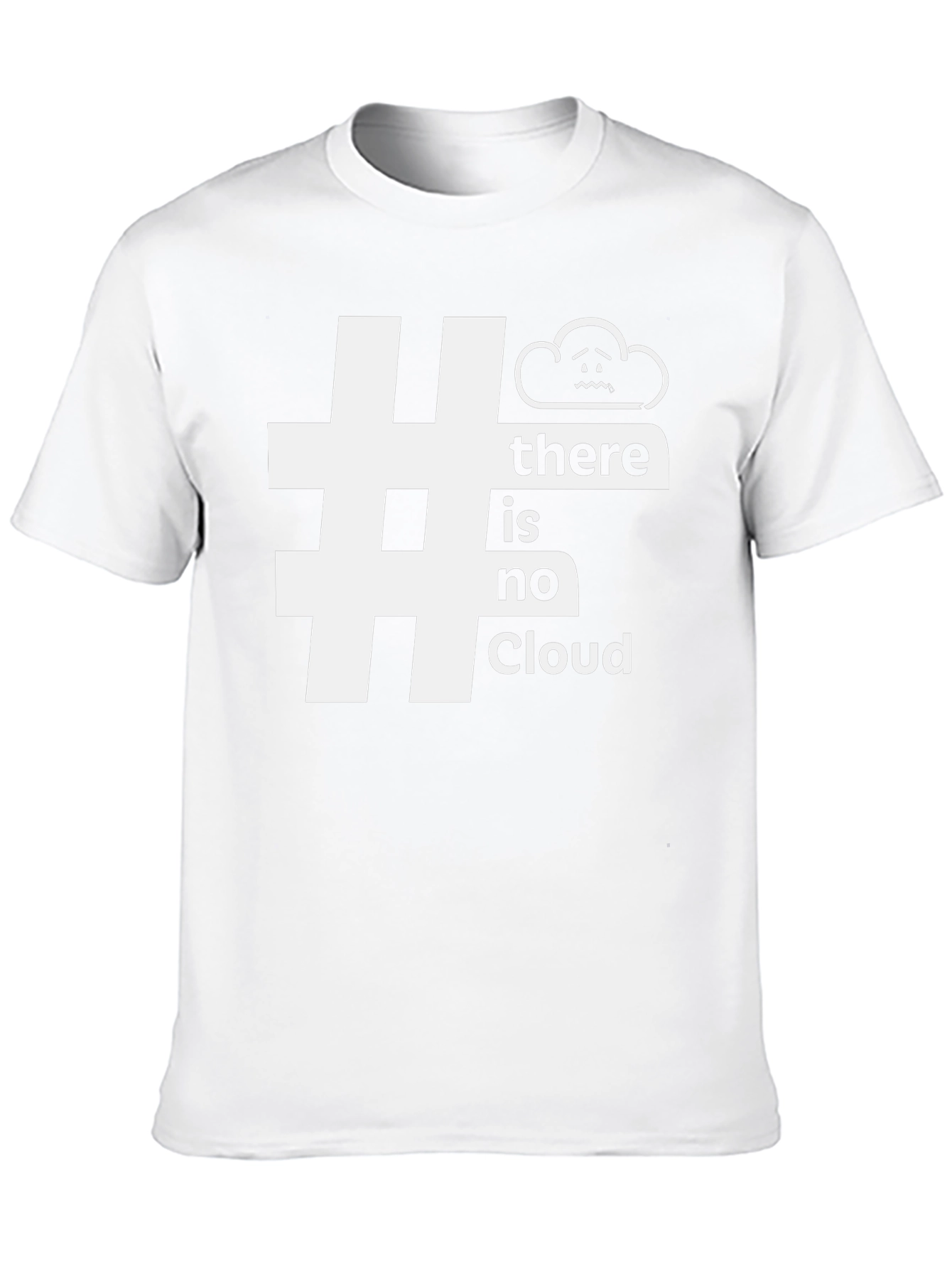 Black No Cloud Funny T-Shirt - Trendy Tech Humor Tee view 10