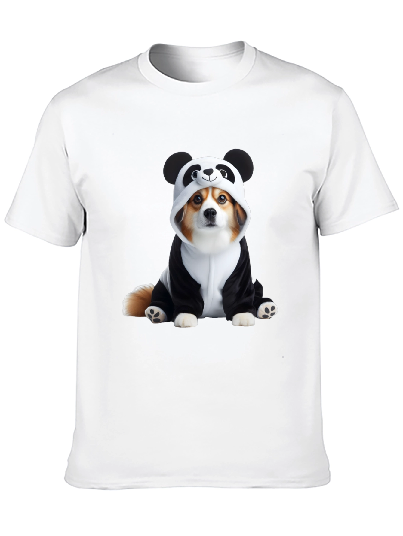 Black Dog Panda Costume T-Shirt view 10
