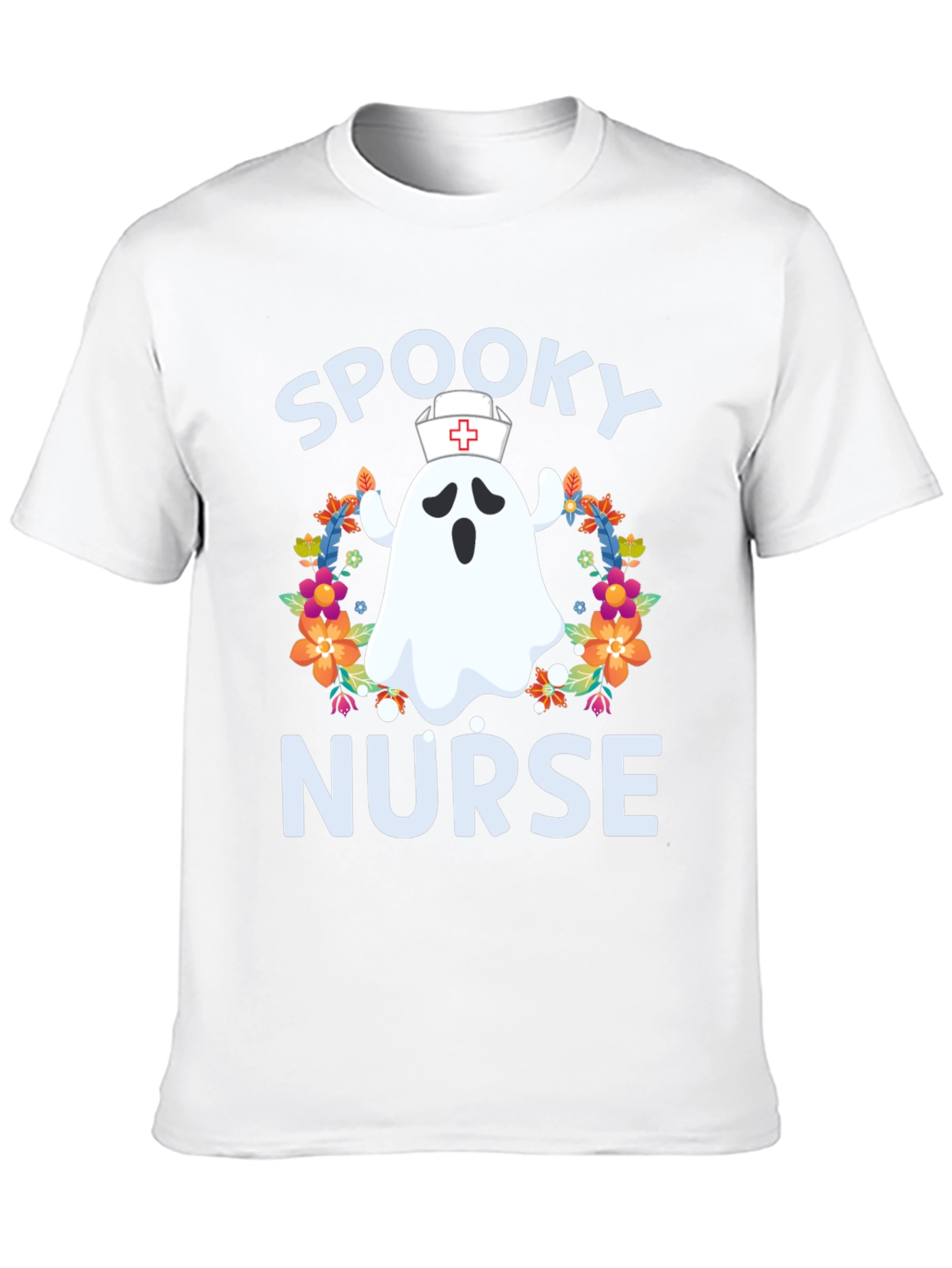 Black Spooky Nurse Halloween T-Shirt view 10