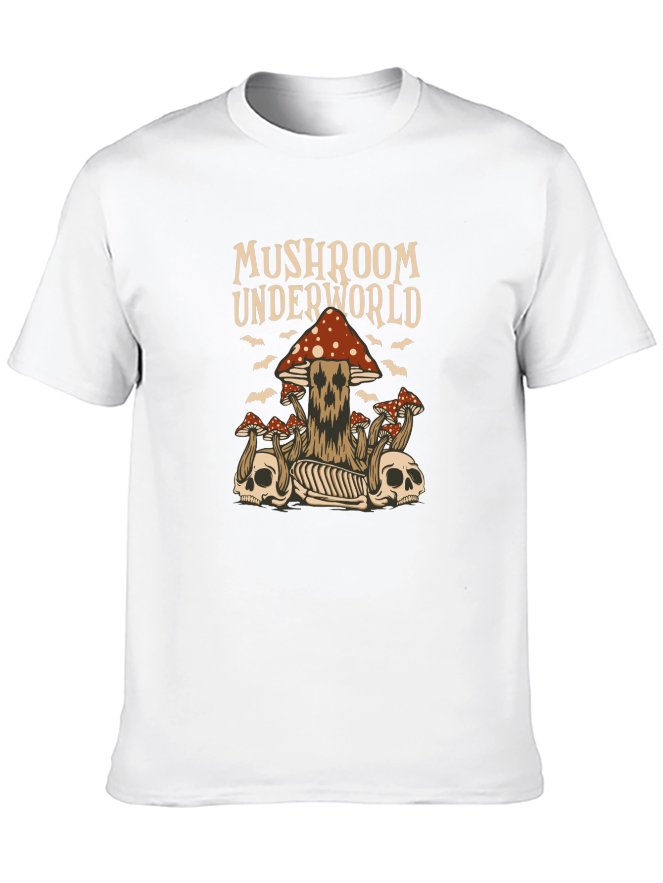 Black Mushroom Underworld Graphic Tee view 10