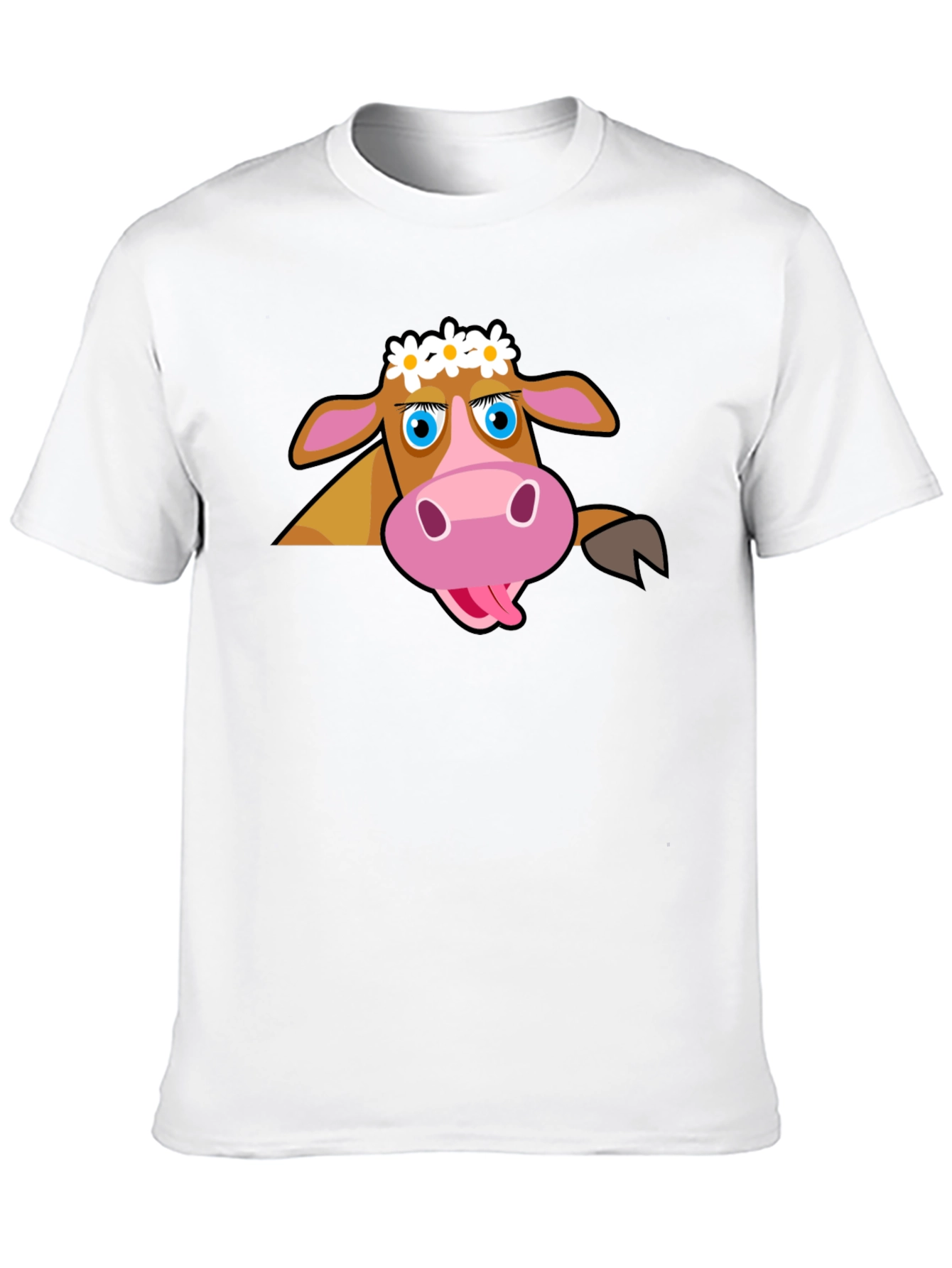 Black Cartoon Cow T-Shirt: Fun Graphic Tee view 10