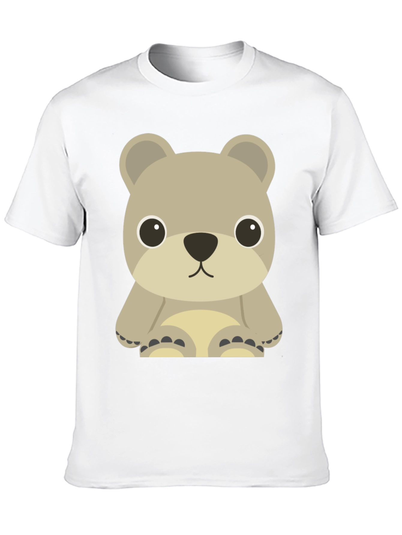 Black Cute Bear Graphic Tee - Unisex Casual T-Shirt view 10