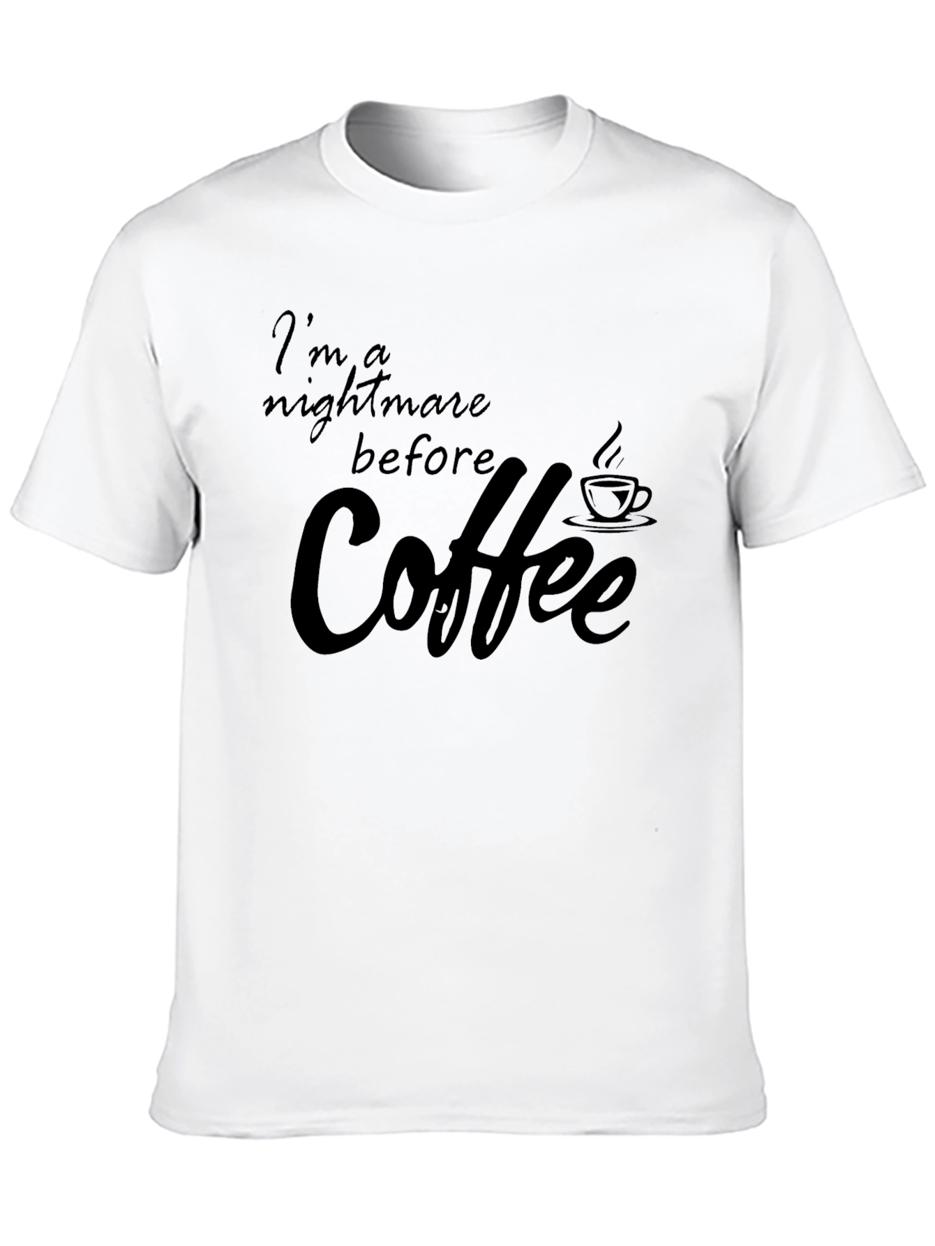 Black Nightmare Before Coffee Graphic Tee - Soft Cotton Blend view 10