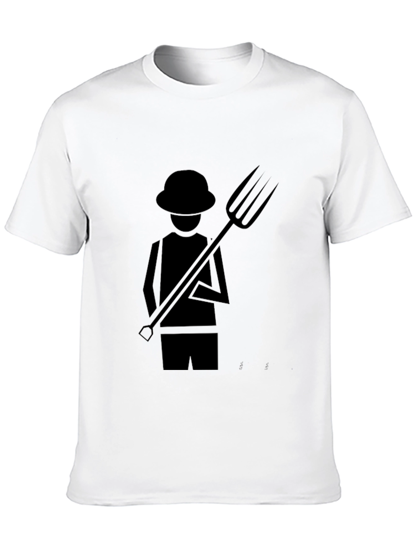 Black Farmer Graphic T-Shirt - Black Cotton Tee view 10