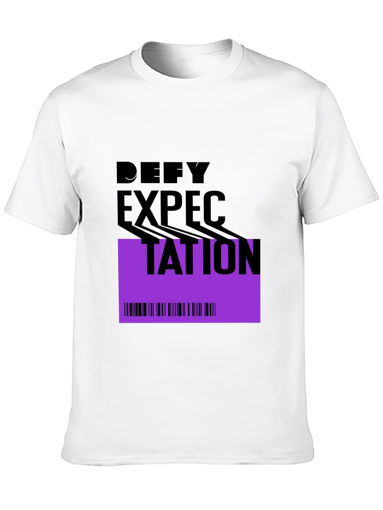 Defy Expectation Graphic Tee - Modern Black T-Shirt - 10