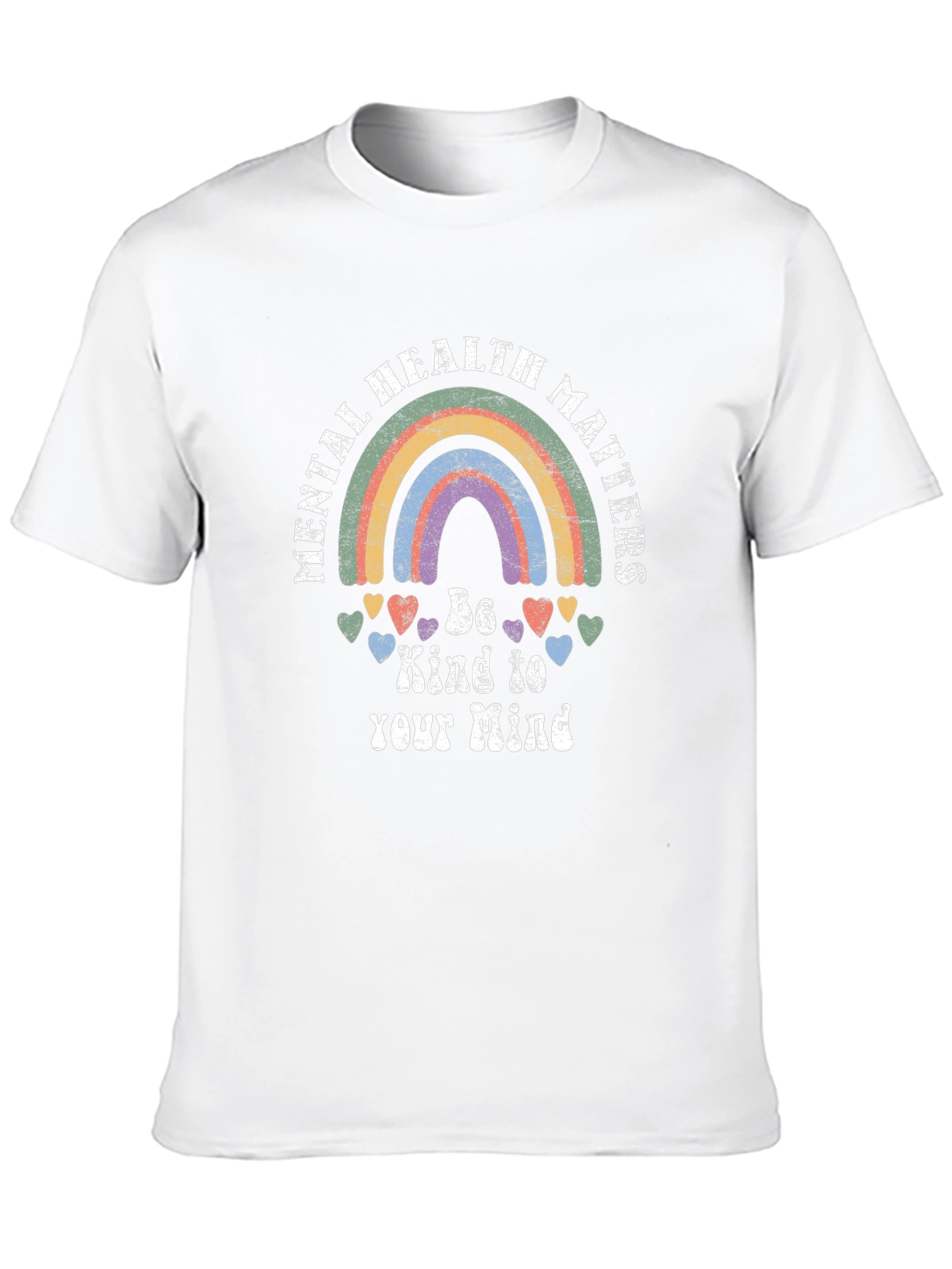 Black Mental Health Matters Rainbow Graphic Tee view 10