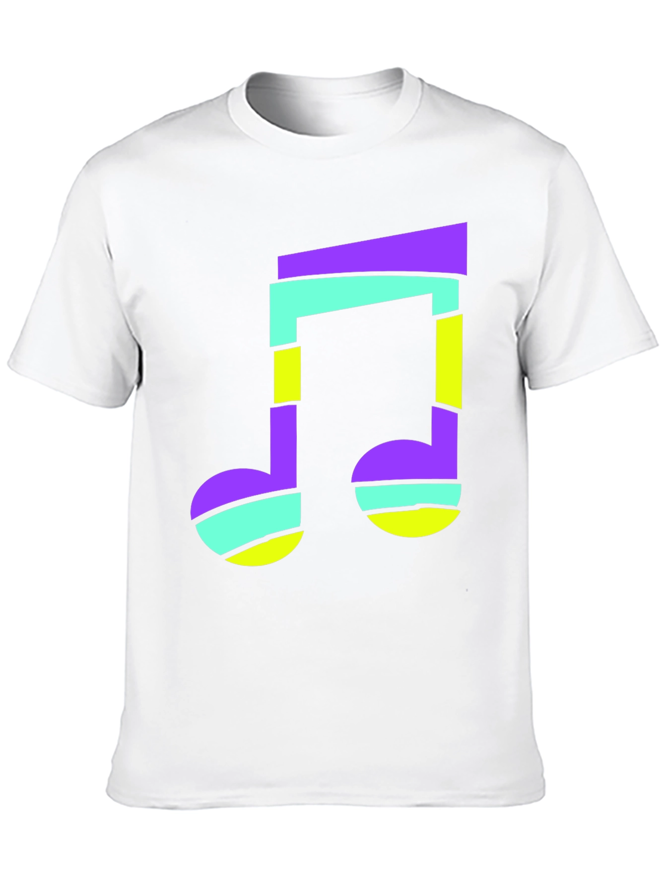 Black Funky Music Note Black T-Shirt view 10