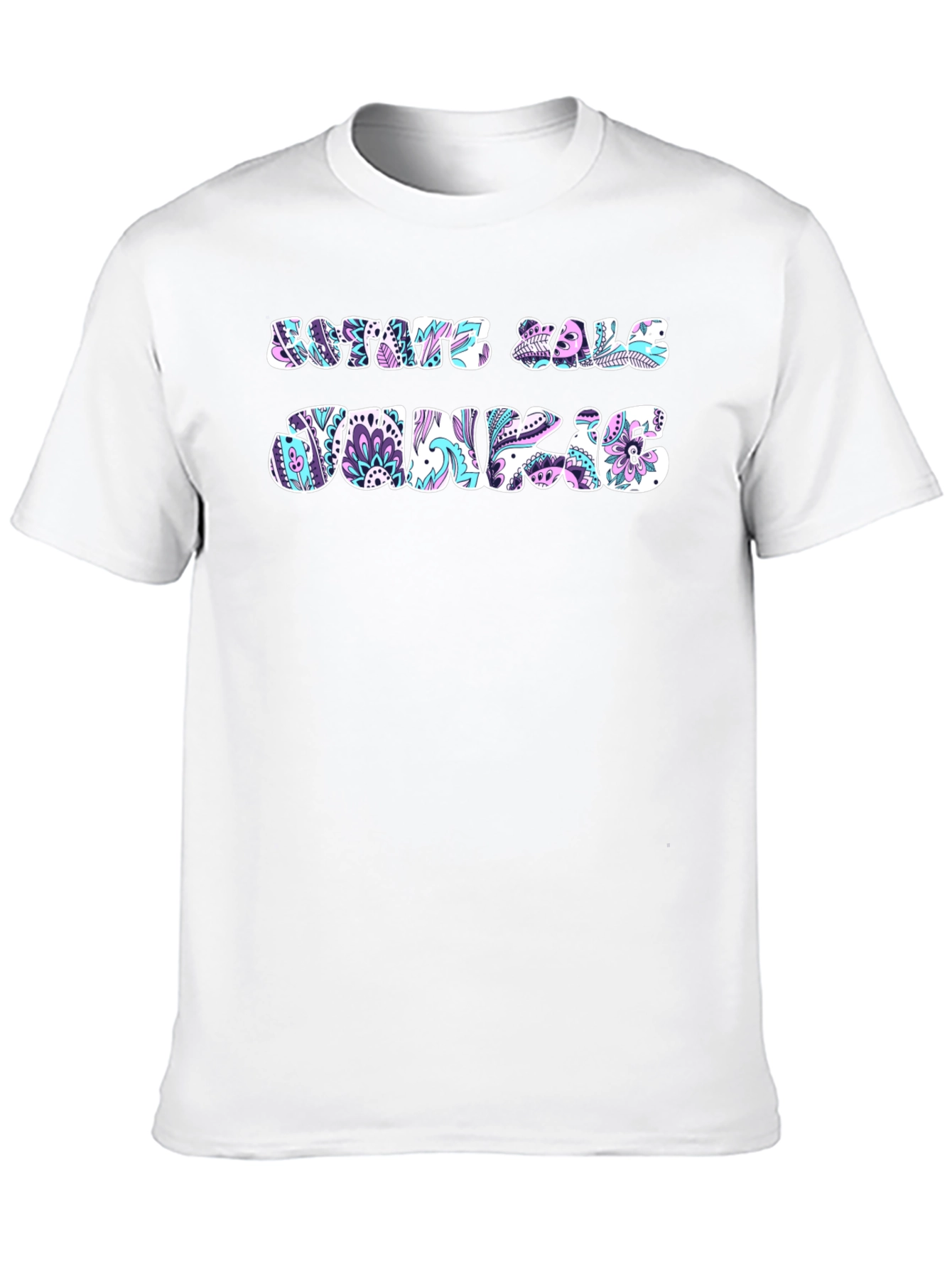 Estate Sale Junkie Graphic Tee - Unique Paisley Design - 10