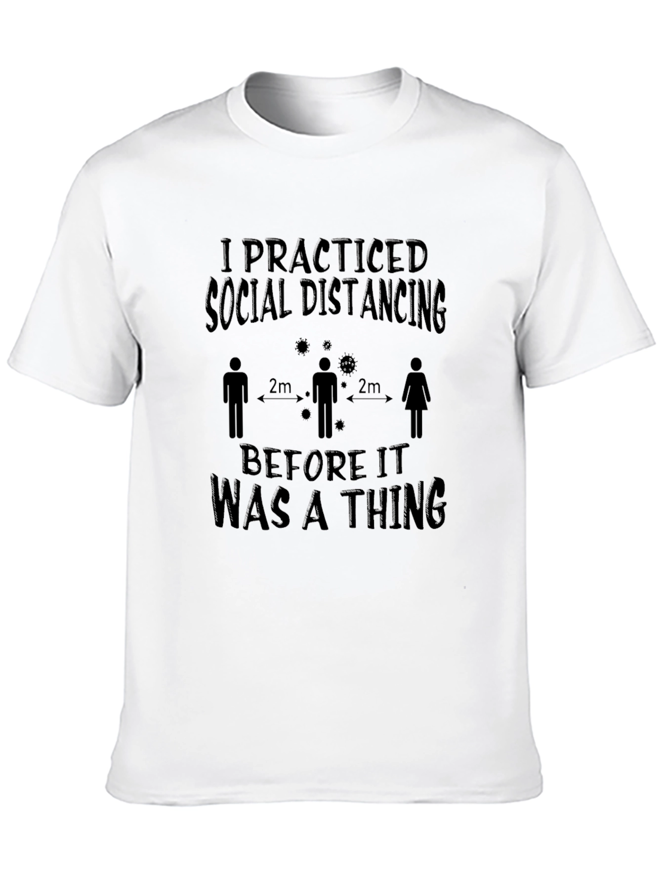 Black Social Distancing T-Shirt - Black Graphic Tee view 10