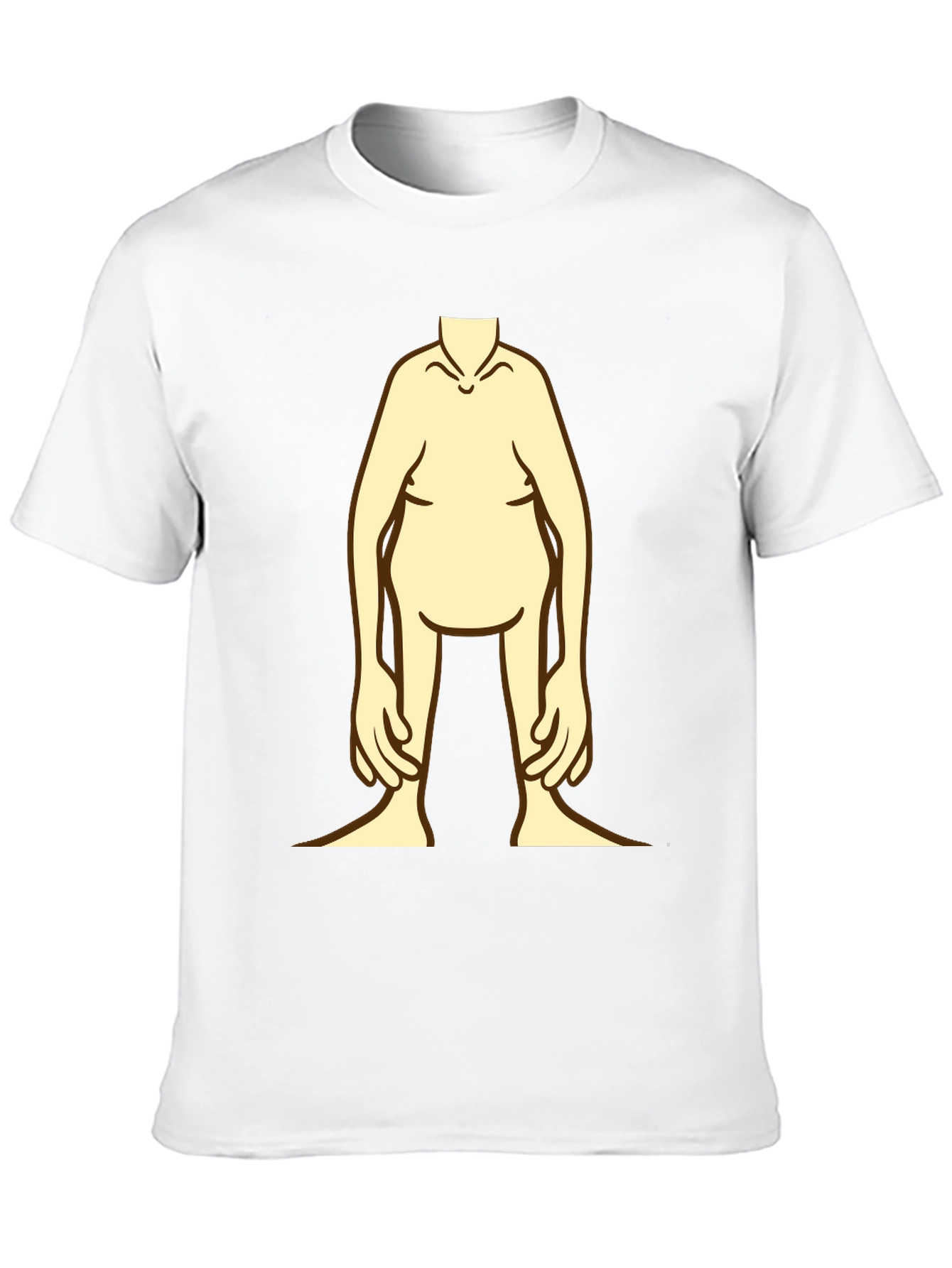 Black Funny Cartoon Body Black T-Shirt view 10