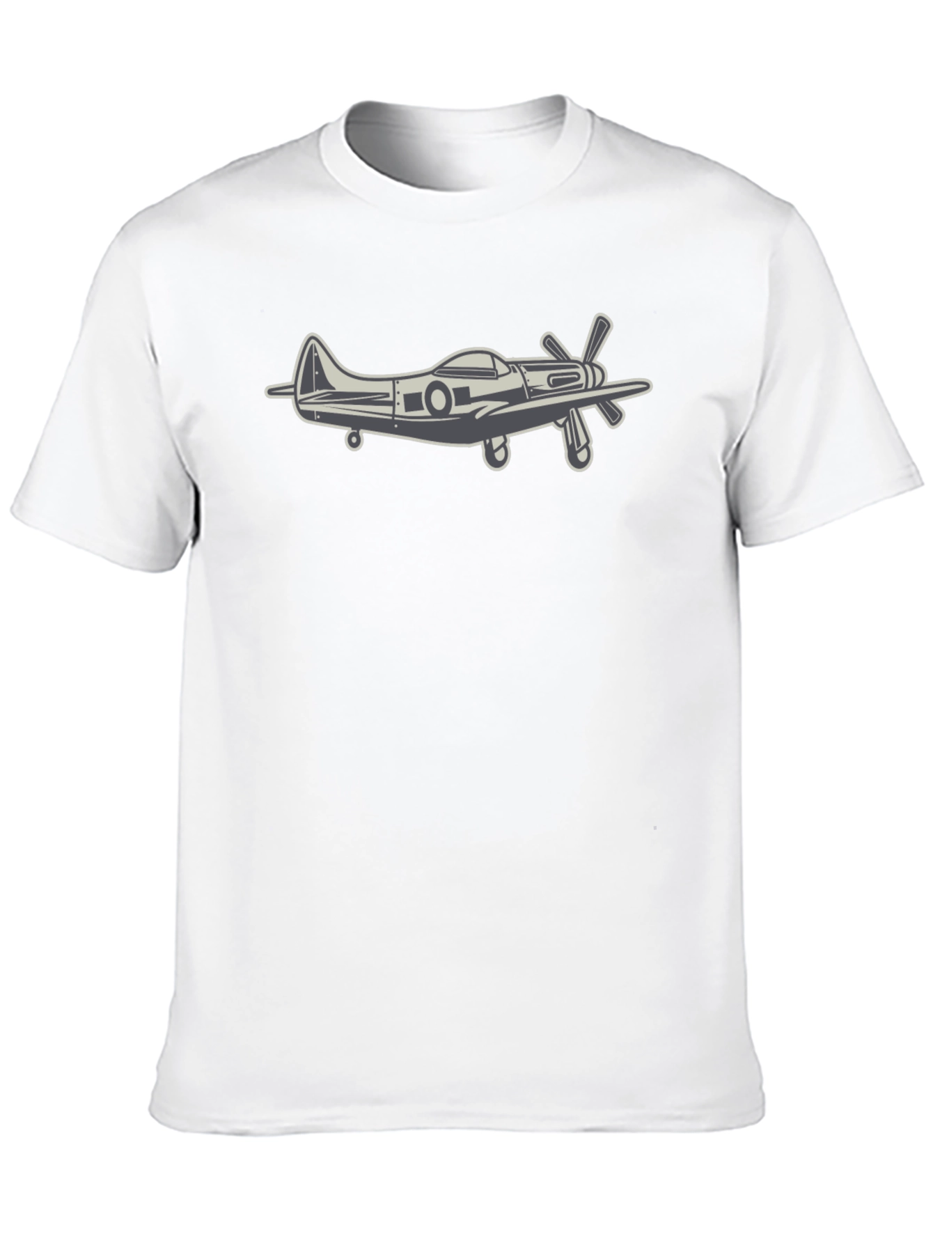 Black Vintage Airplane Graphic Tee - Classic Style view 10