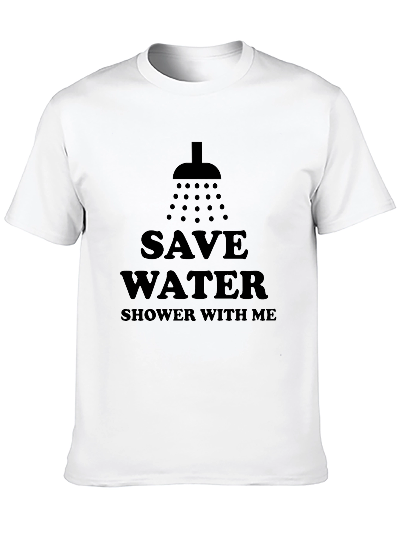 Black Save Water Shower With Me T-Shirt view 10