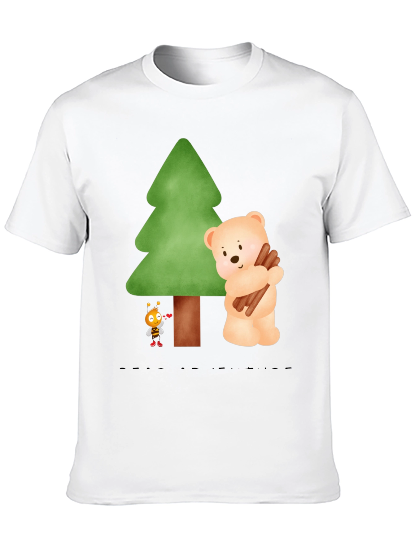 Black Cute Cartoon Nature Tee view 10