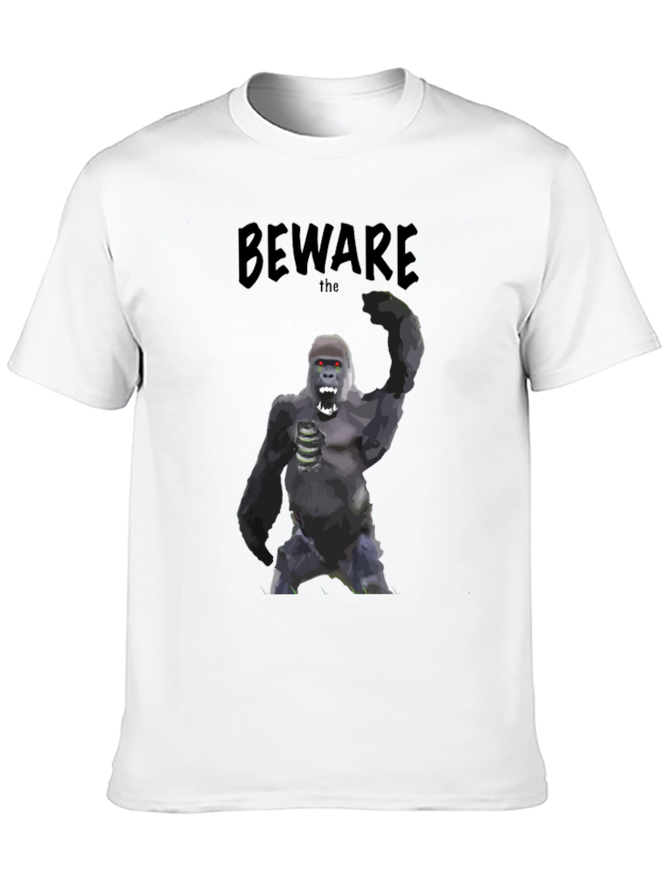 Black Beware the Gorilla T-Shirt - Graphic Tee view 10
