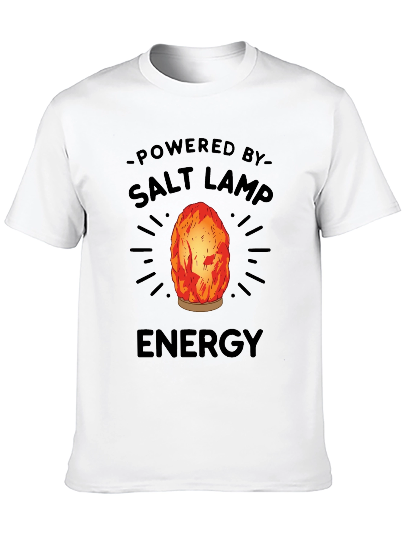 Black Powered By Salt Lamp Energy Graphic Tee view 10