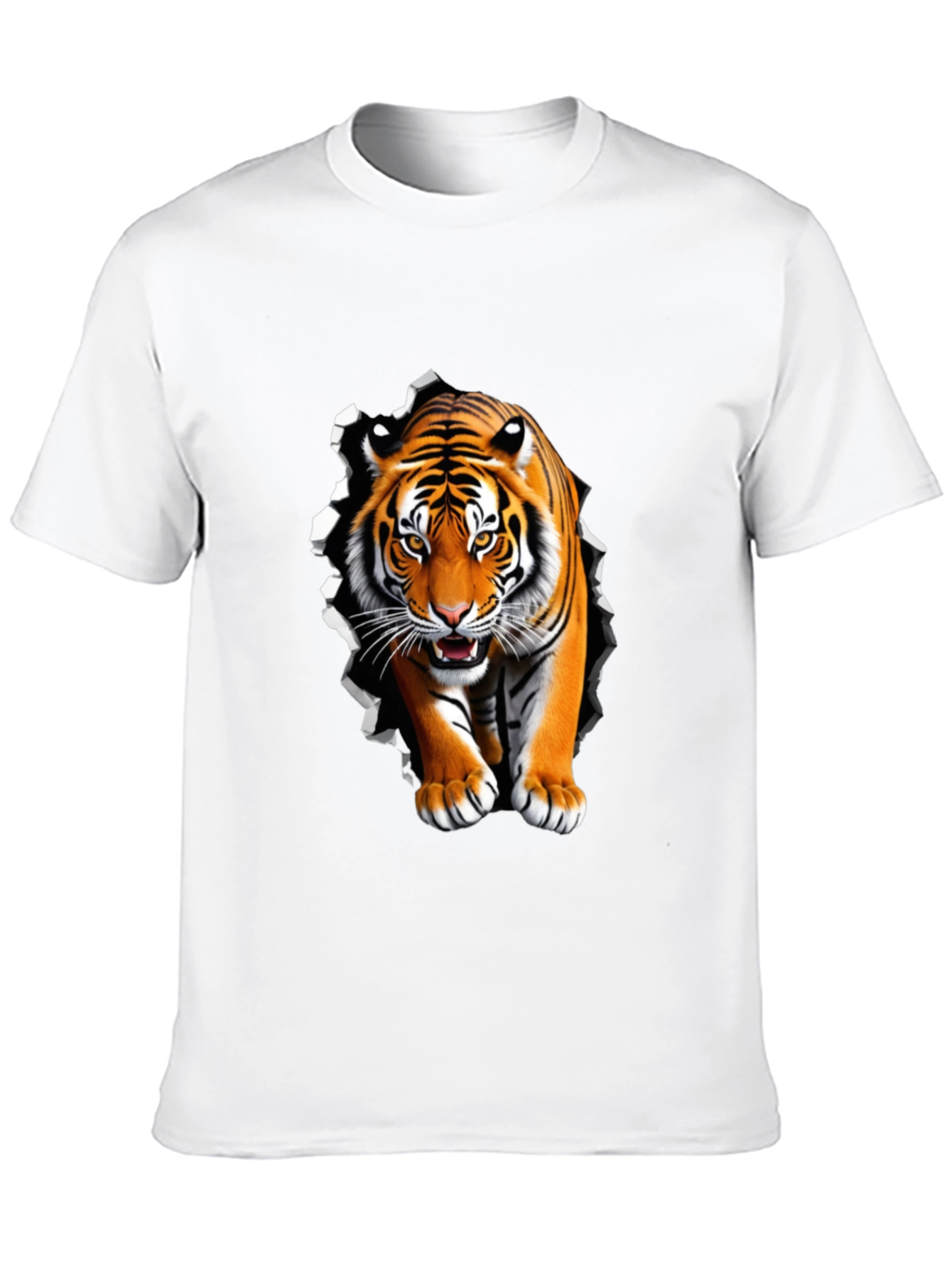 Black Tiger Graphic Black Tee - Bold Animal Print view 10