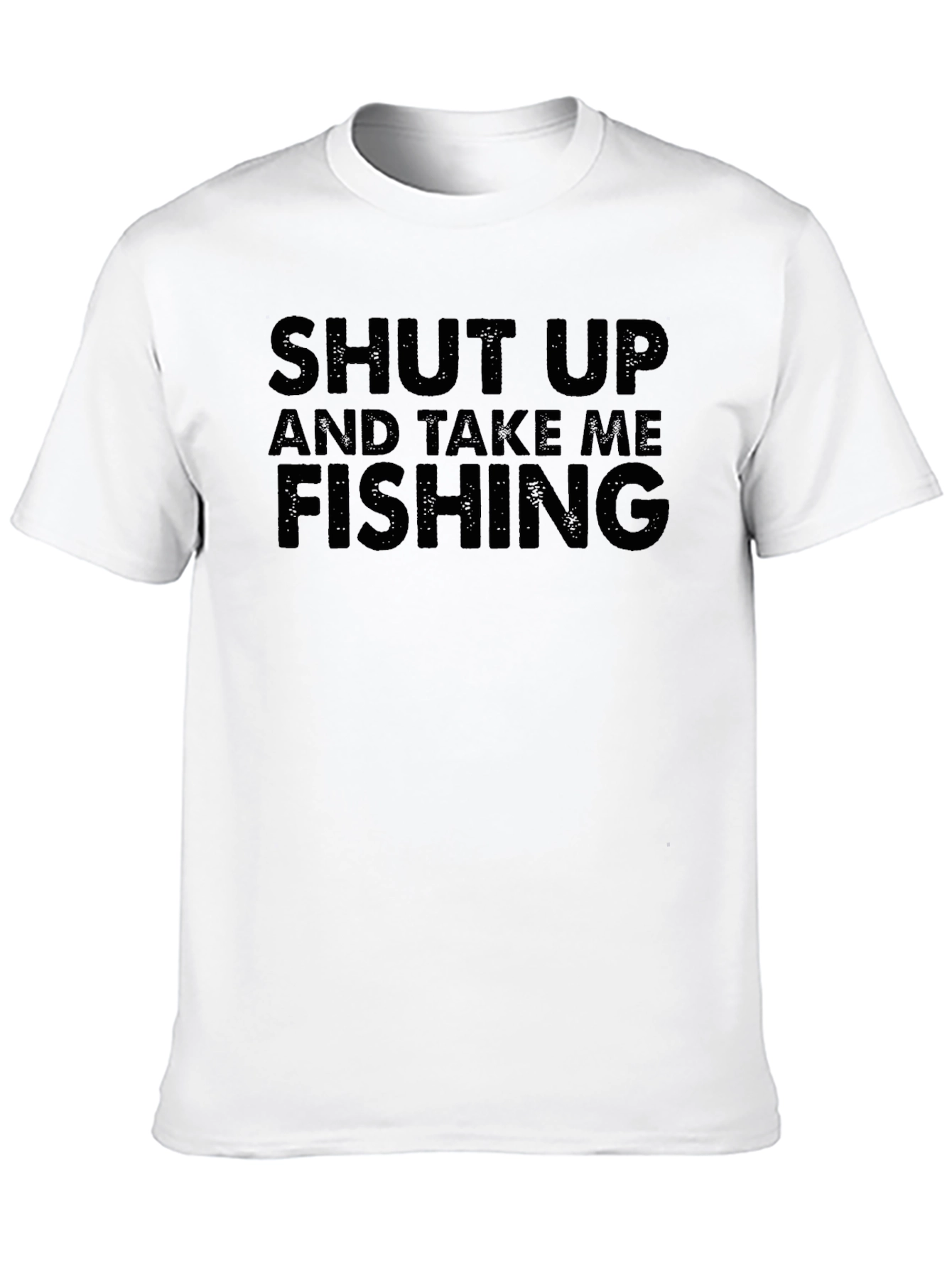 Black Shut Up And Take Me Fishing Black T-Shirt view 10