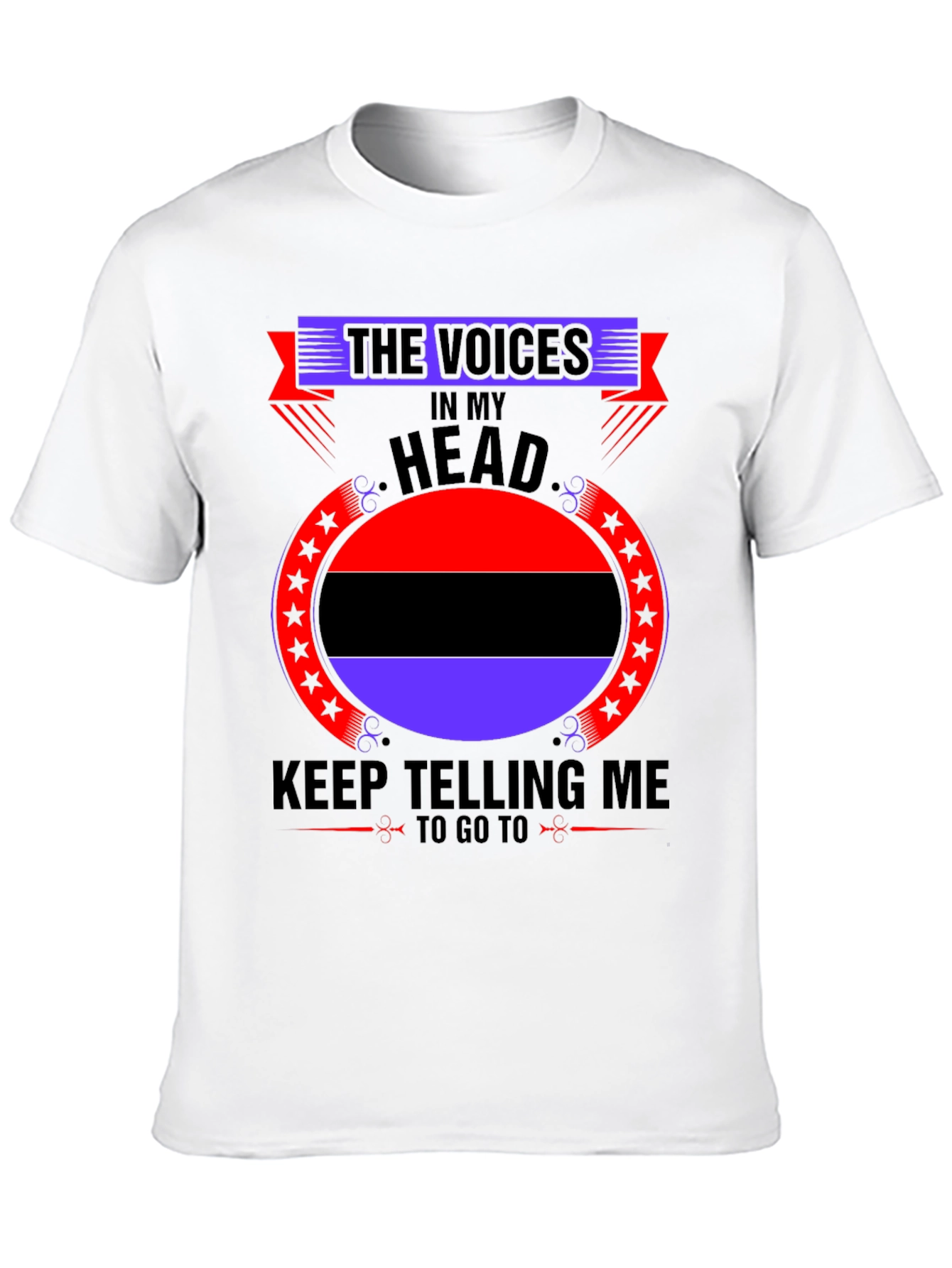 Black Voices in My Head Graphic Tee - Bold Statement Shirt view 10