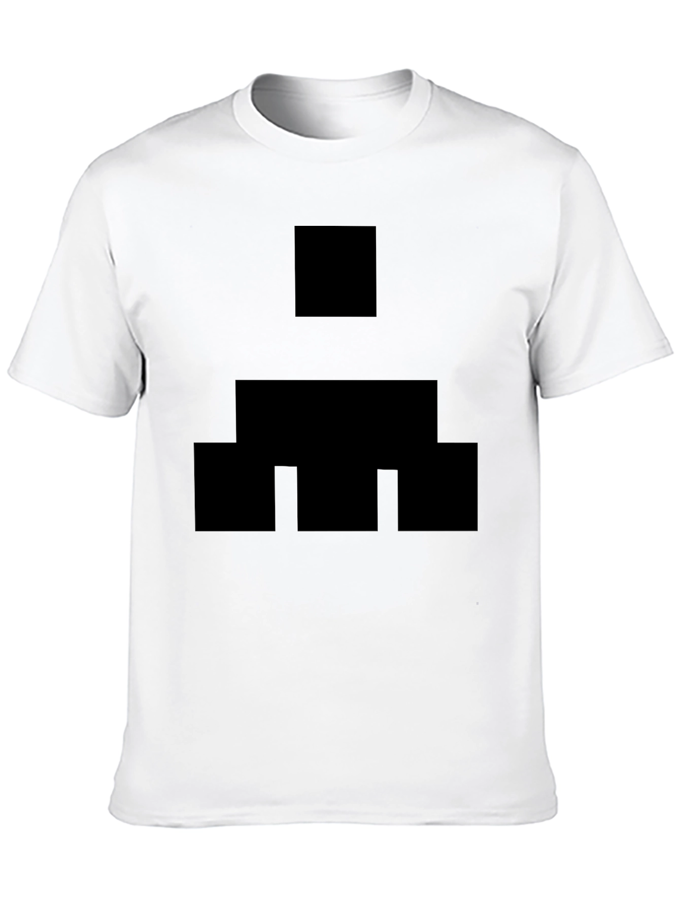 Black Geometric Pattern Black T-Shirt view 10