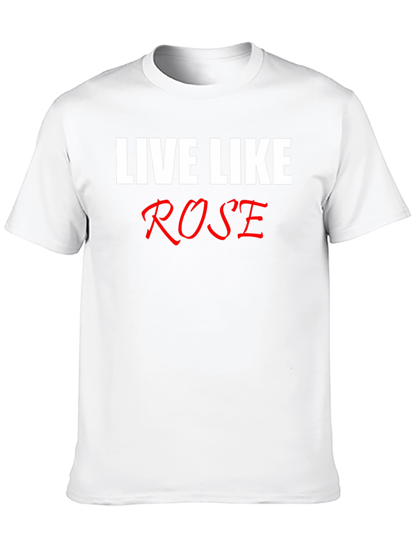 Black Live Like Rose T-Shirt - Classic Black Tee view 10
