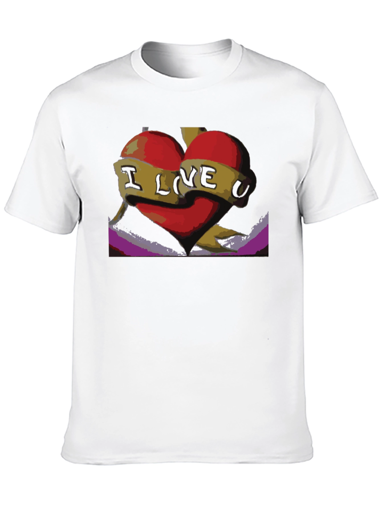 Black I Love U Heart Graphic Tee - Black view 10