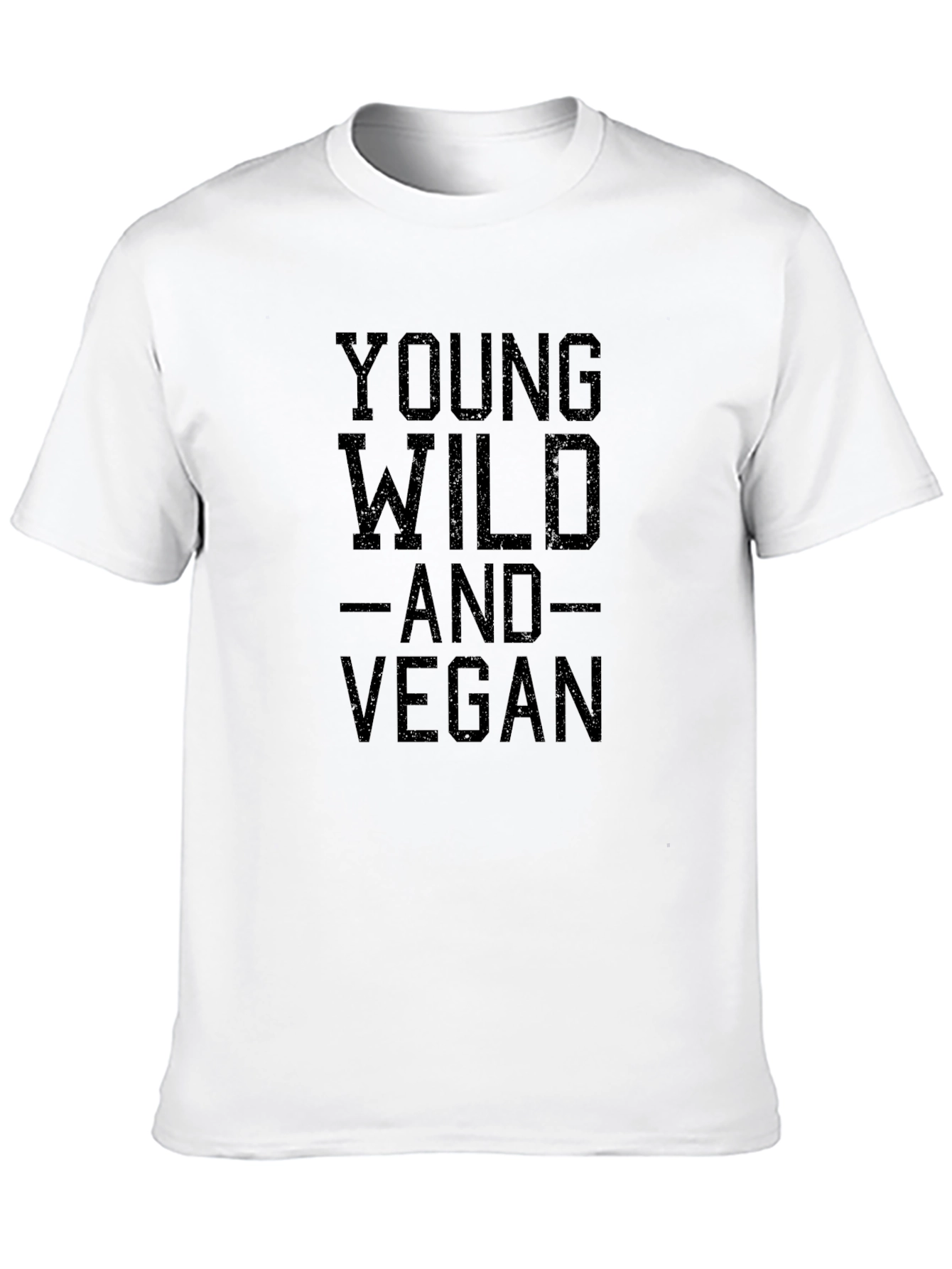 Black Young Wild and Vegan T-Shirt view 10