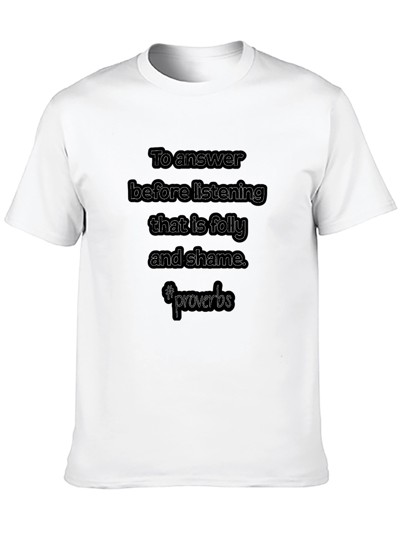 Black Men's "To Answer" Graphic T-Shirt view 10