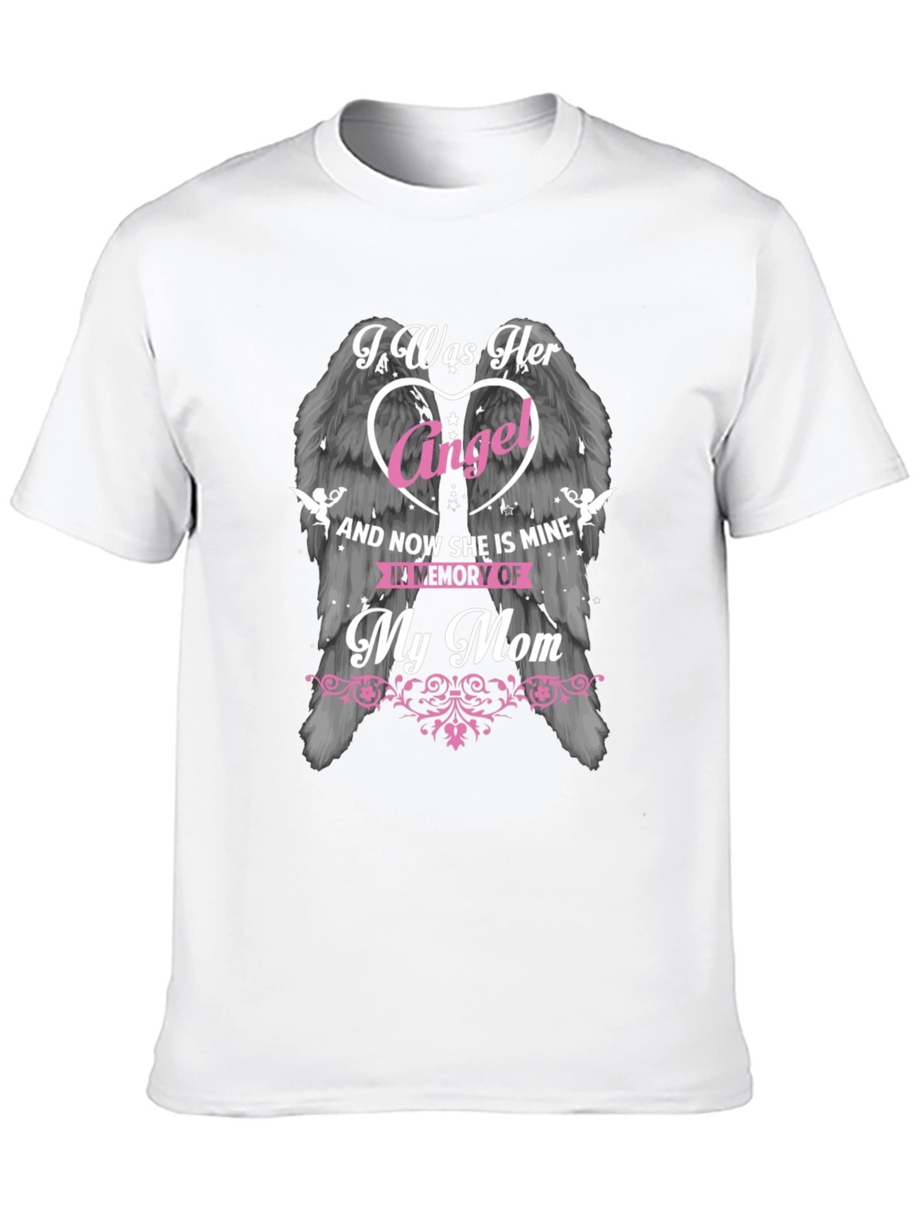 Black I Was Her Angel Memorial T-Shirt view 10