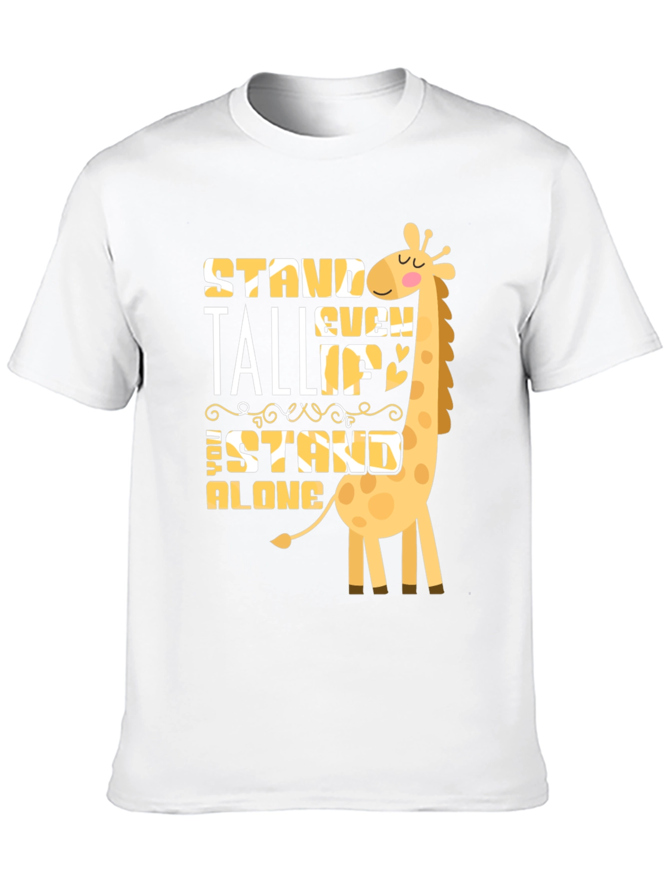 Black Stand Tall Giraffe Graphic T-Shirt view 10