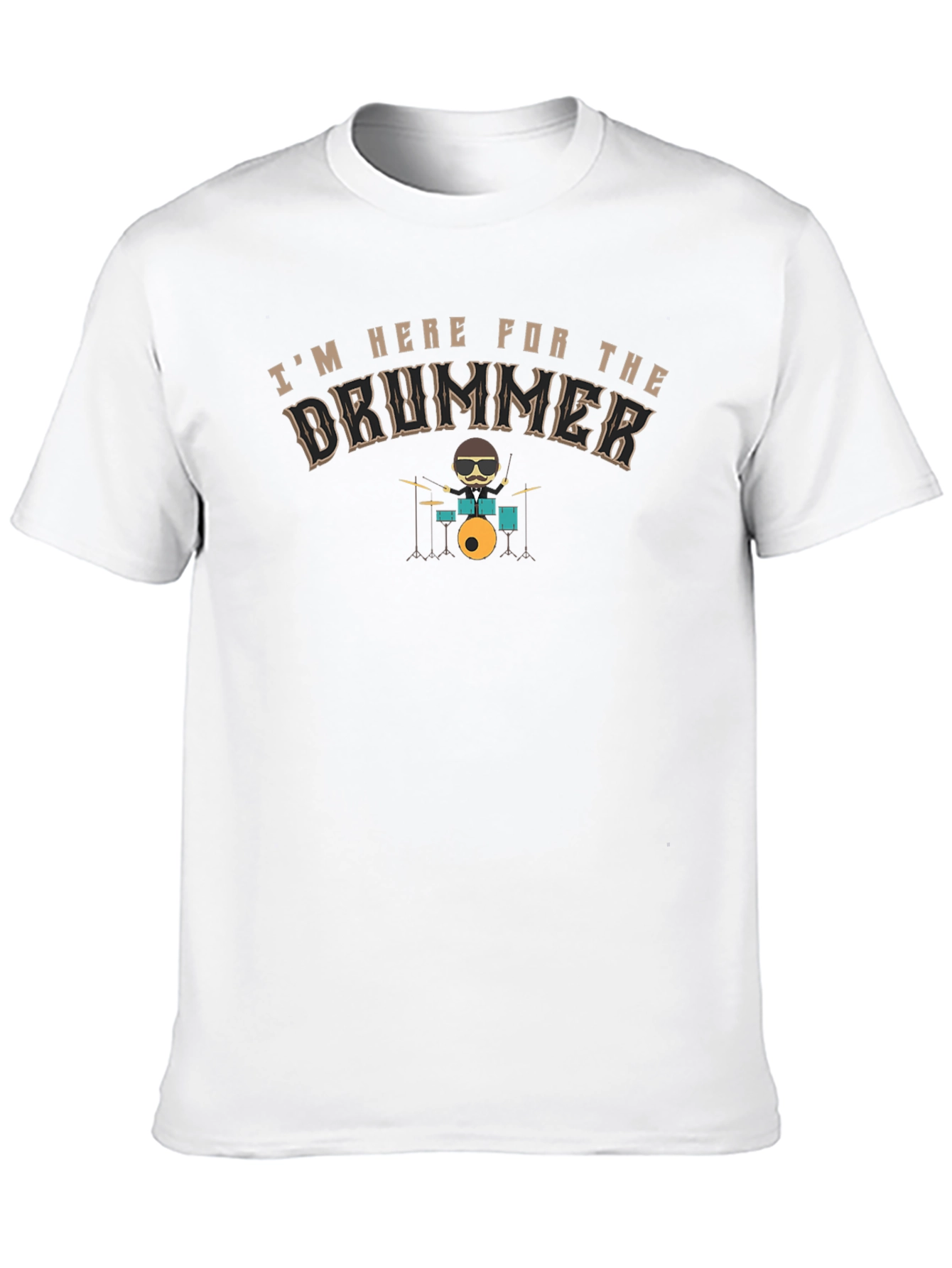 Black I'm Here For The Drummer Graphic T-Shirt view 10