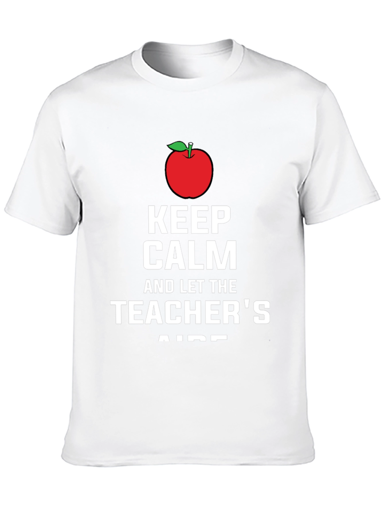 Black Keep Calm Teacher's Aide T-Shirt view 10