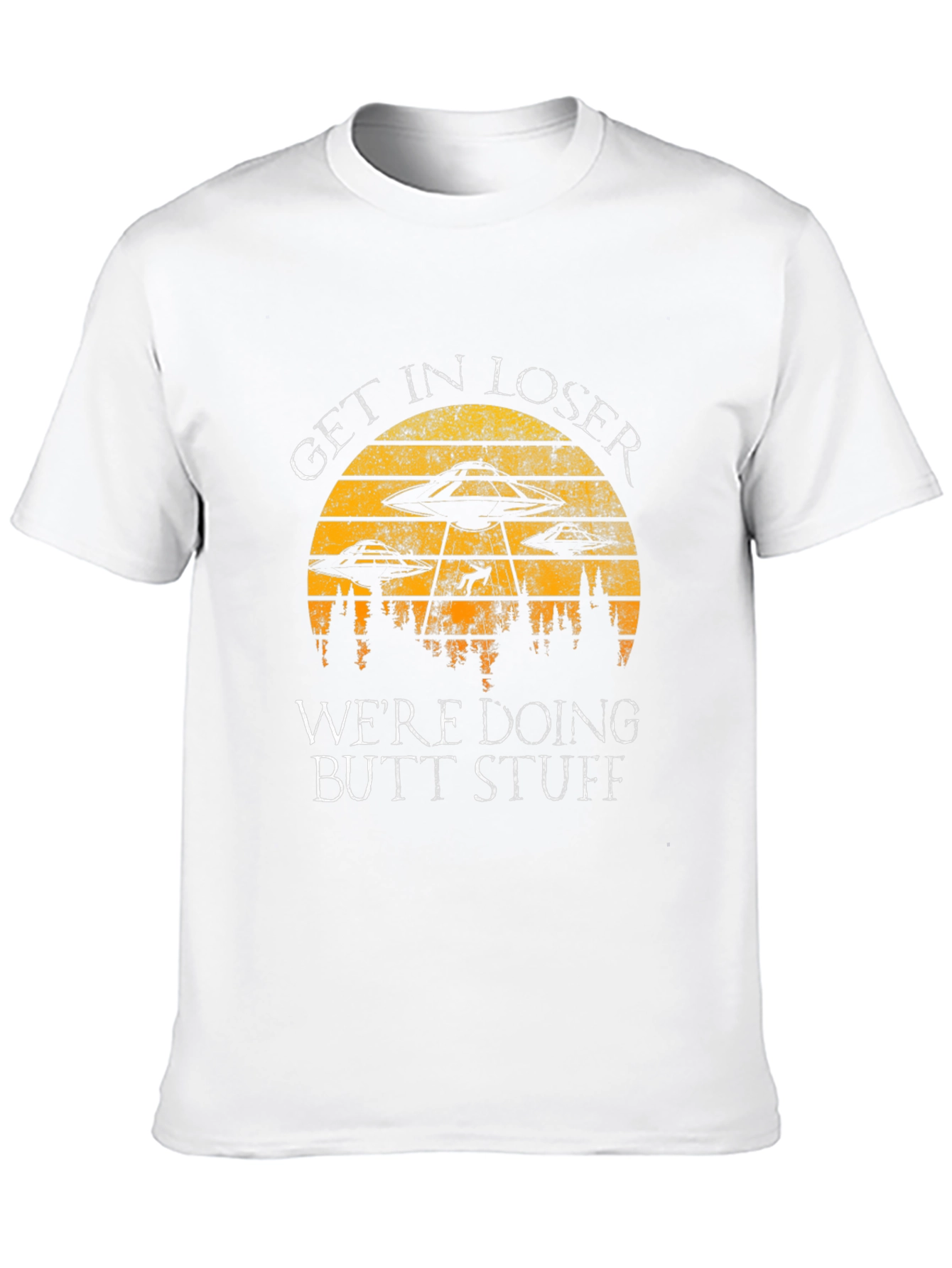 Black Get In Loser Alien Abduction T-Shirt view 10