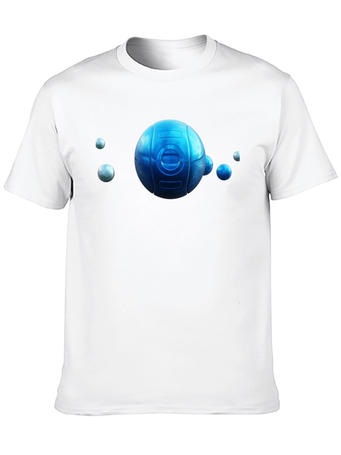 Black Blue Orb Graphic T-Shirt - Unique Design, Casual Wear view 10