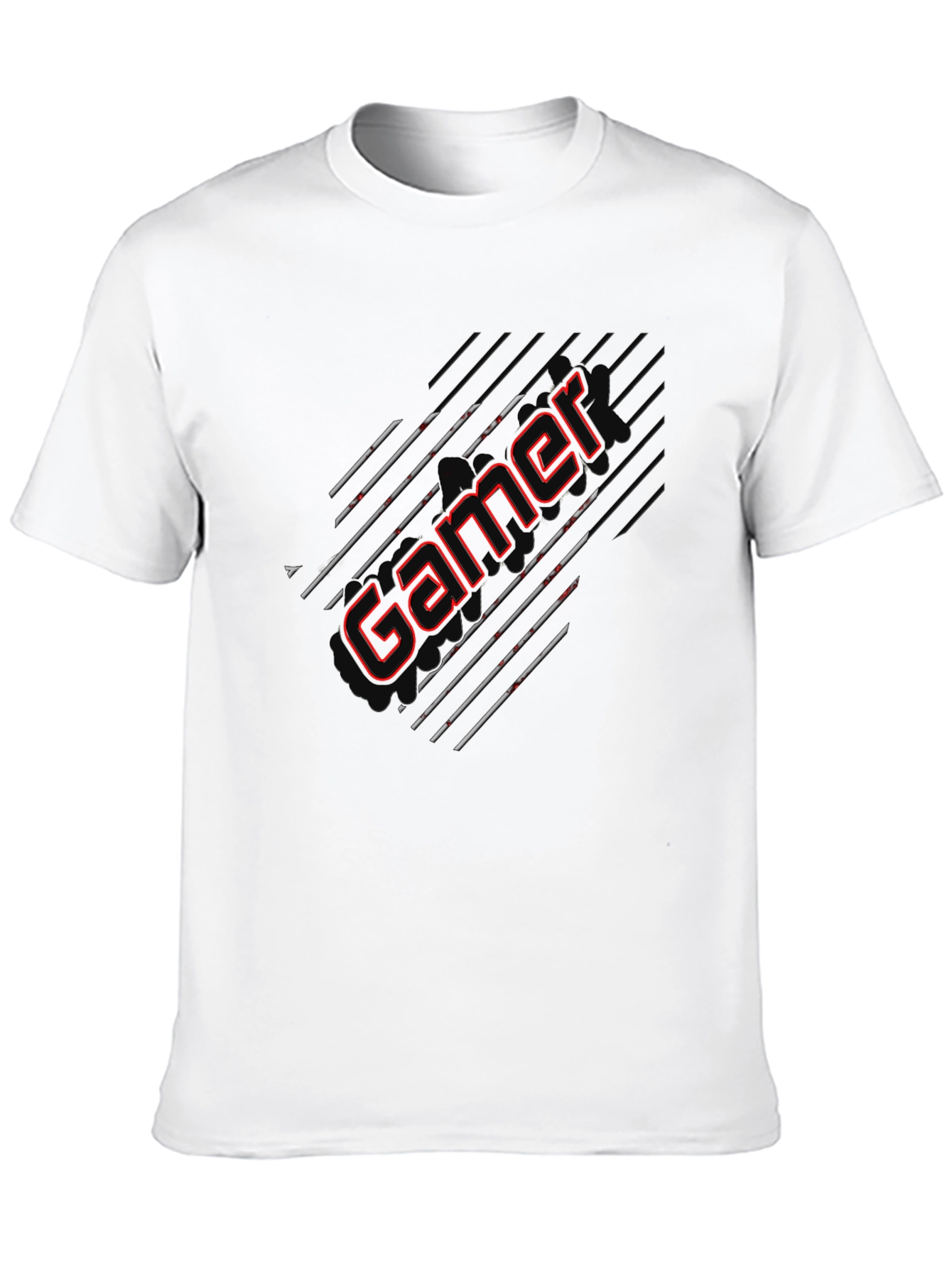 Black Gamer Graphic Tee - Black Cotton Blend view 10