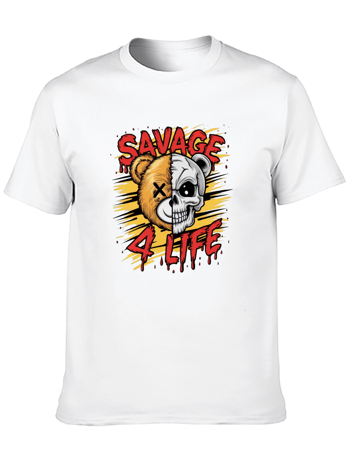 Black Savage 4 Life Graphic Print T-Shirt view 10