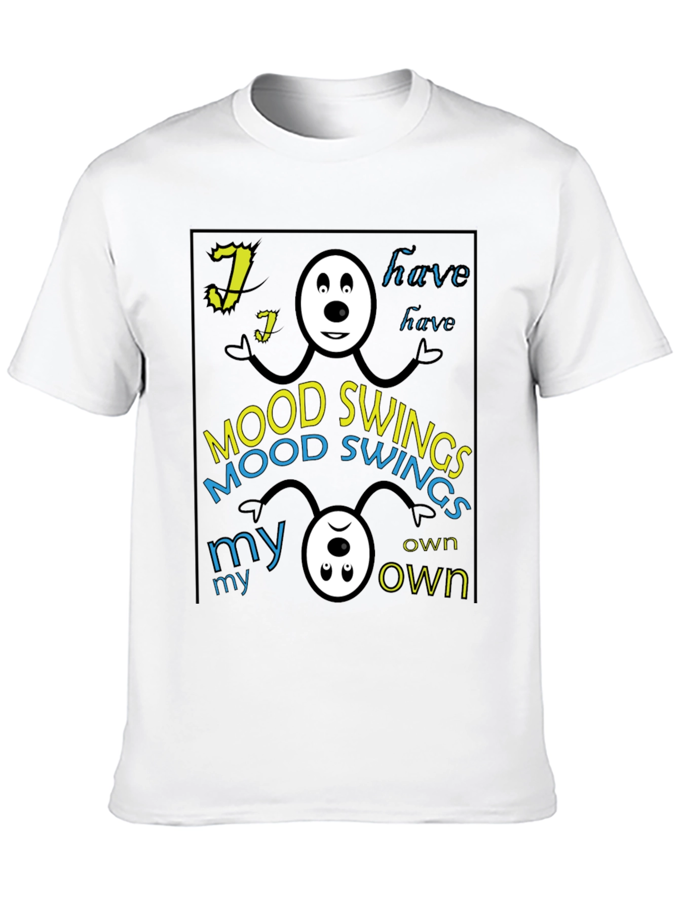 Black Mood Swings Graphic Tee - Black Crew Neck view 10