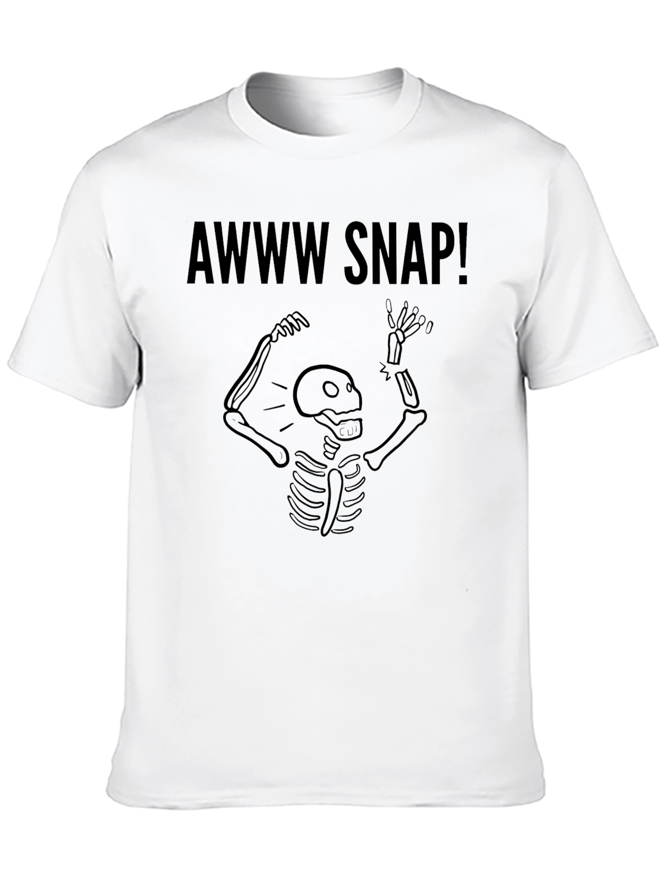 Black Awww Snap! Skeleton Graphic Tee view 10