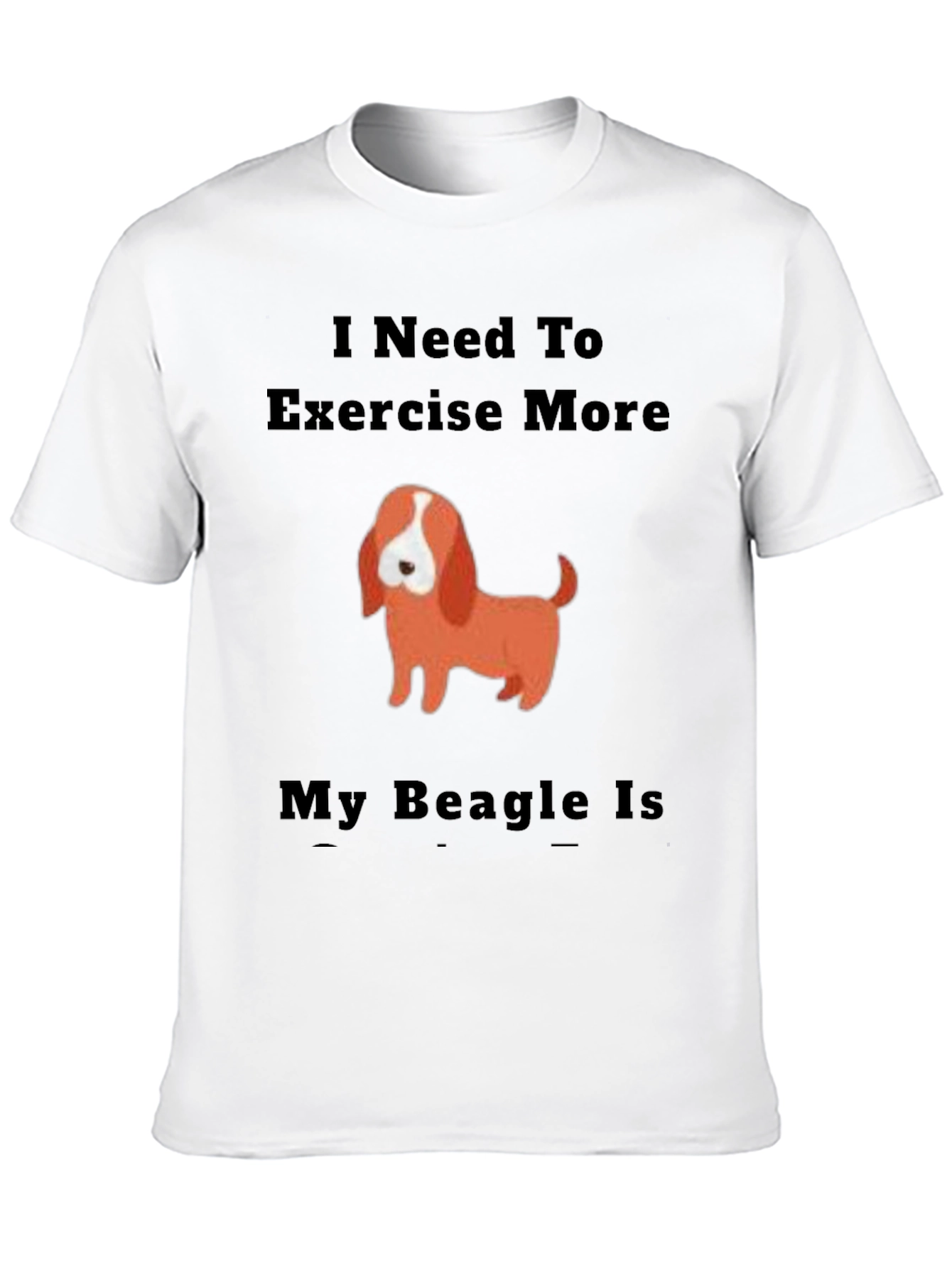 Black I Need to Exercise More Beagle T-Shirt view 10