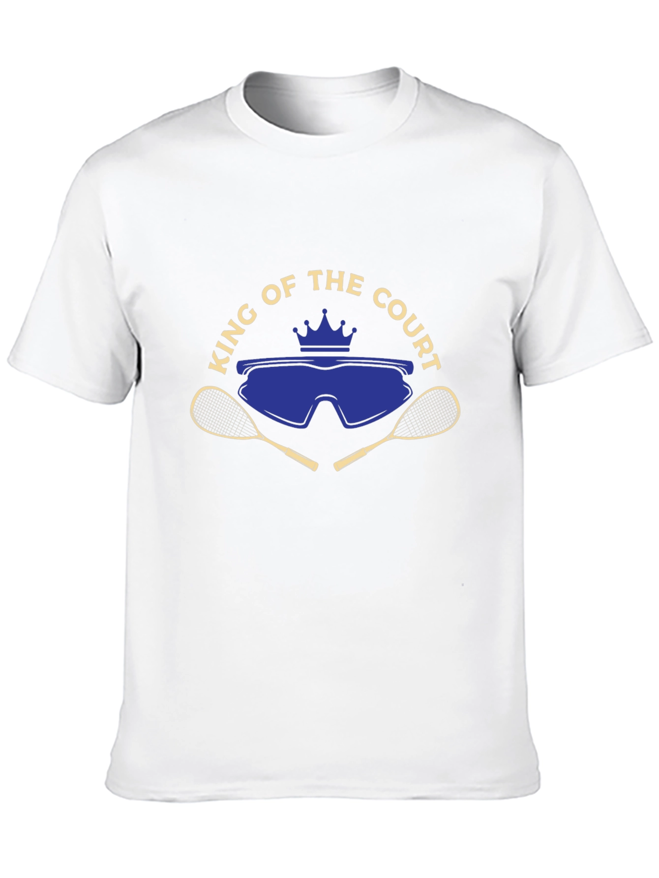 Black King of the Court T-Shirt - Squash Design view 10