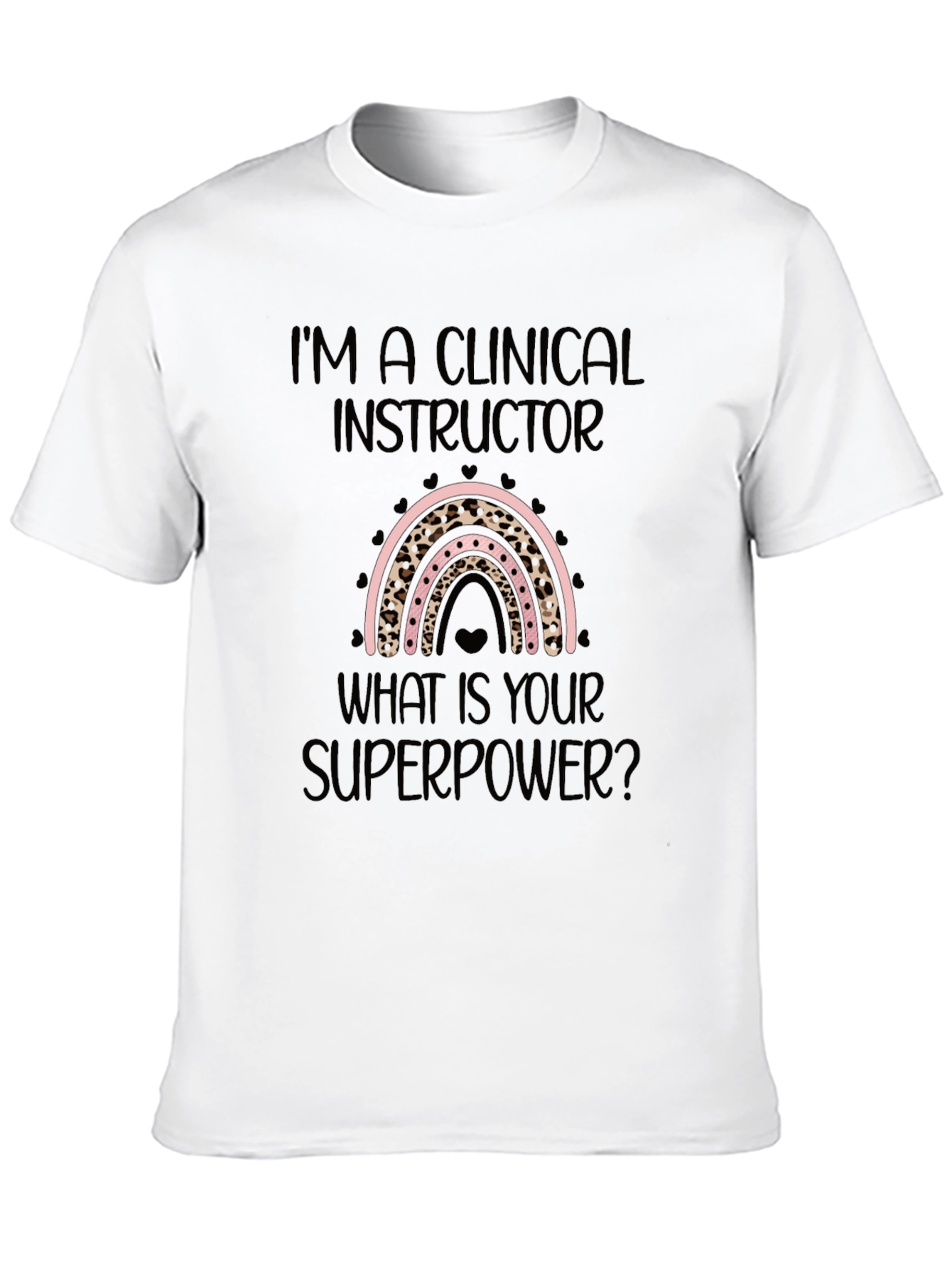 Black Clinical Instructor Superpower Black T-Shirt view 10