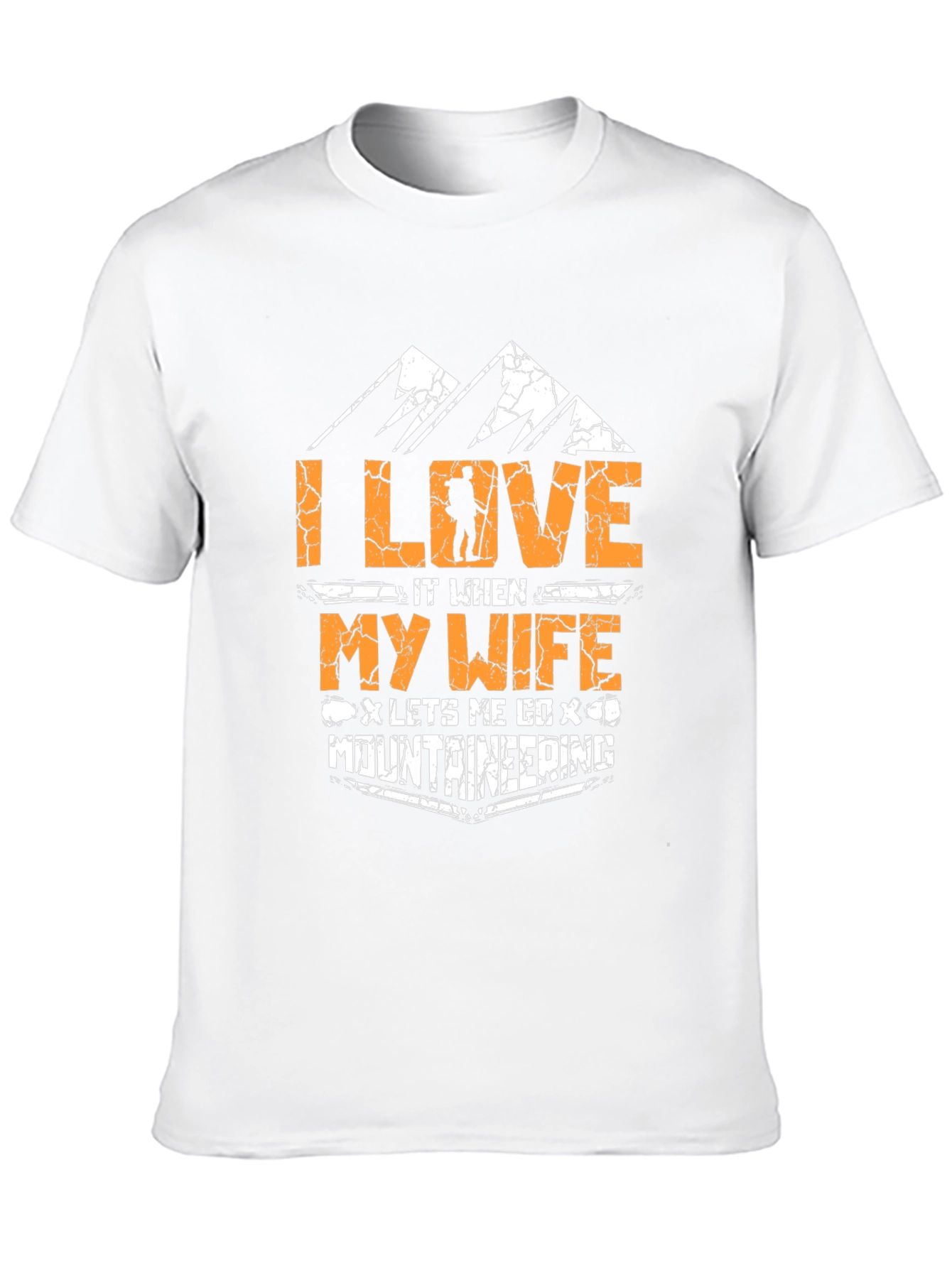 Black I Love My Wife Mountaineering Black T-Shirt view 10