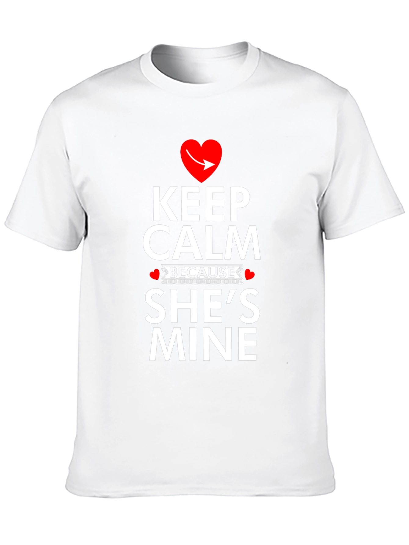 Black Keep Calm She's Mine T-Shirt - Funny Novelty Tee view 10