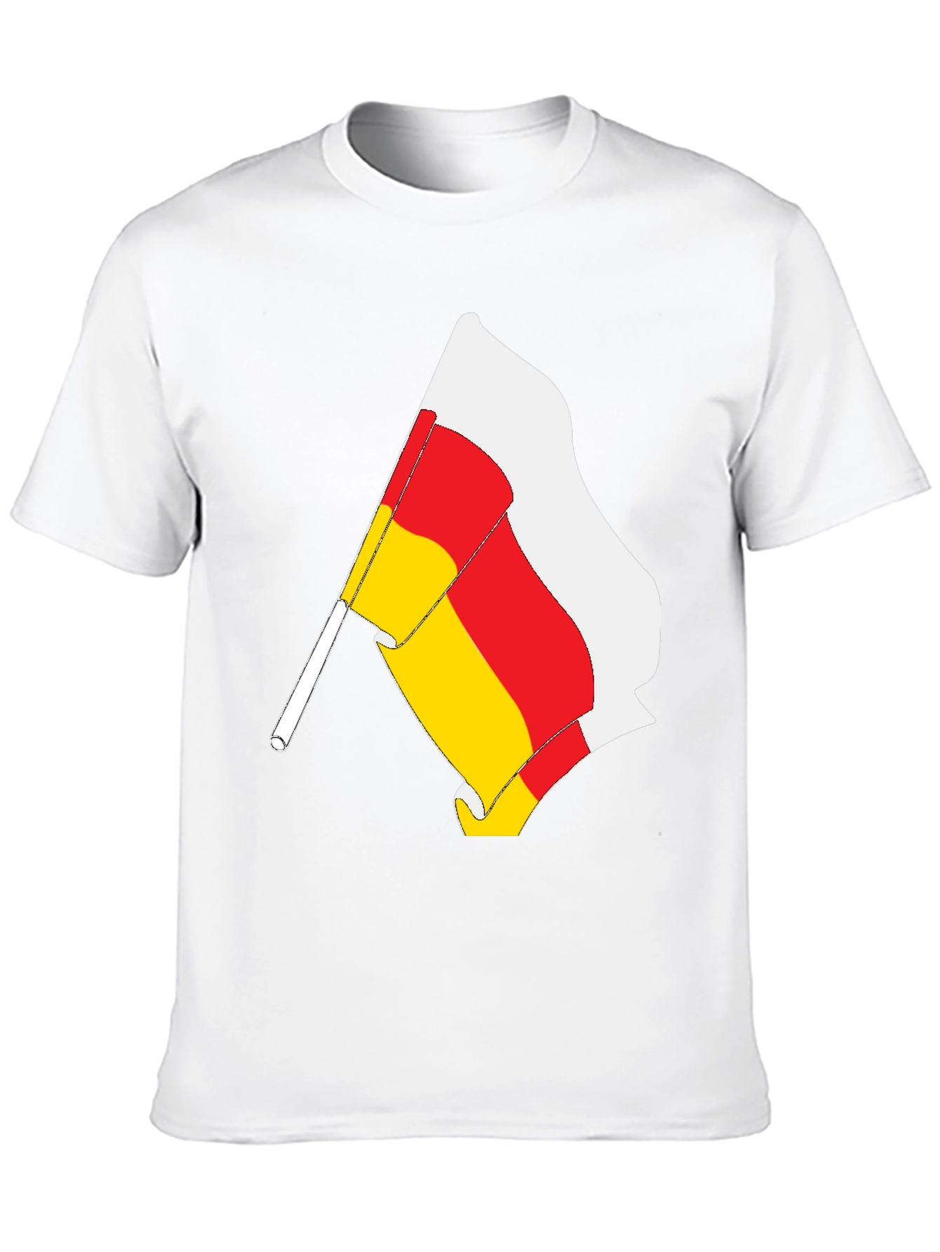 South Ossetia Flag T-Shirt - Black Cotton Tee - 10