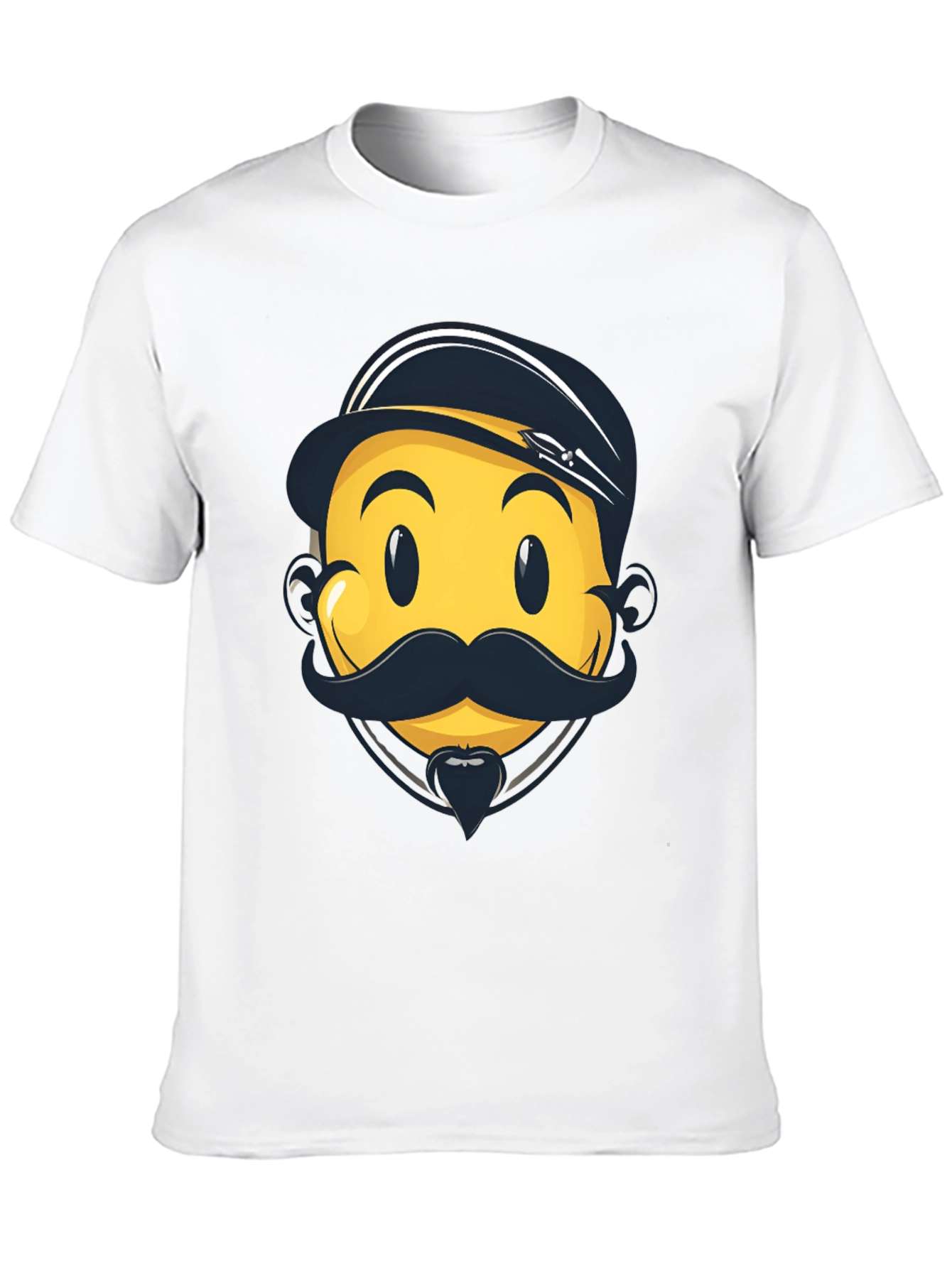 Black Emoji Captain Graphic Tee - Black Cotton Comfort view 10