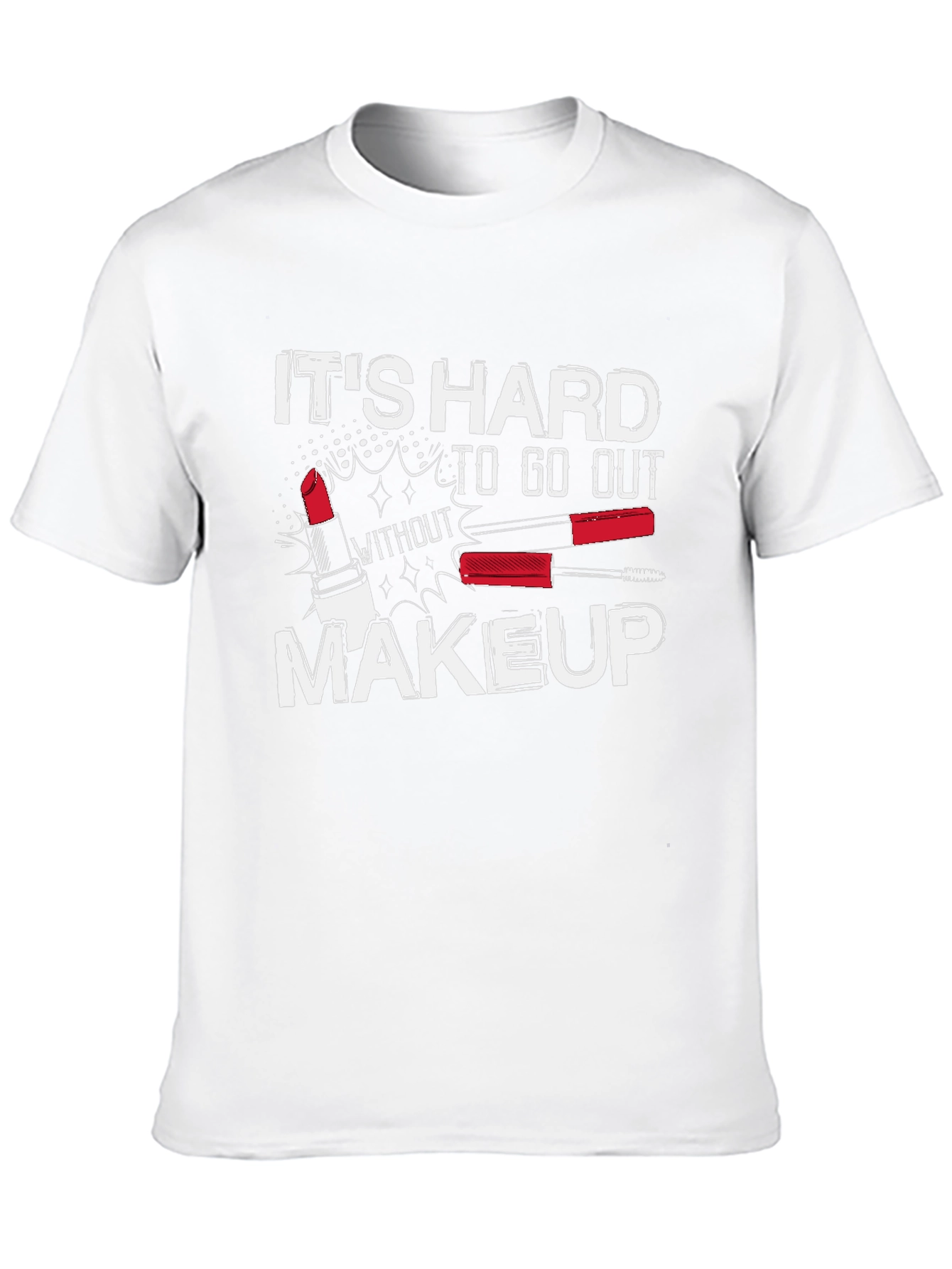 Black Makeup Graphic Tee - It's Hard To Go Out view 10