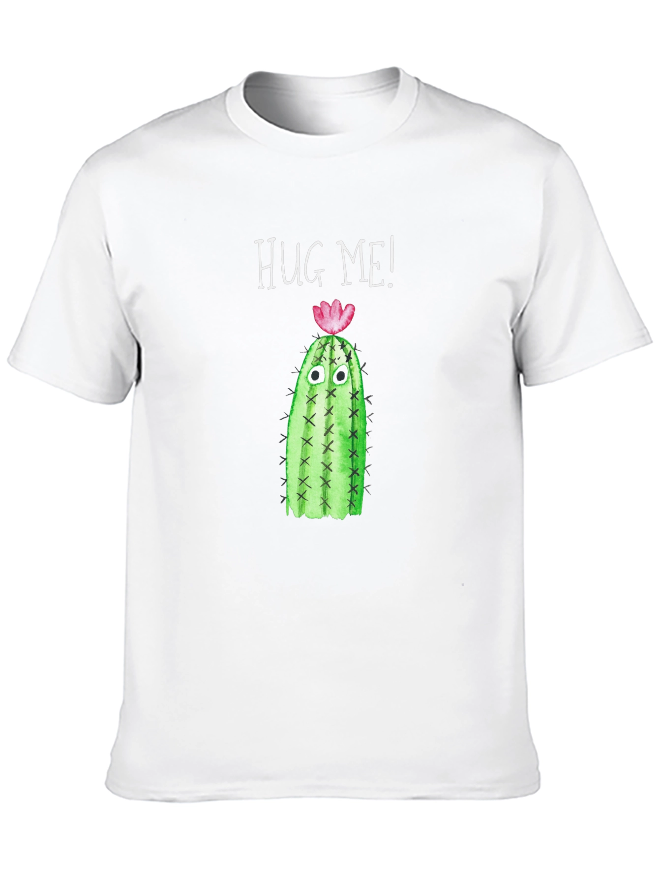 Black Hug Me Cactus T-Shirt - Funny Graphic Tee view 10