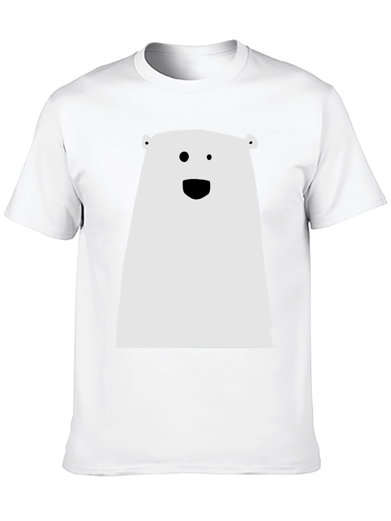 Black Funny Minimalist Bear Graphic Black T-Shirt view 10